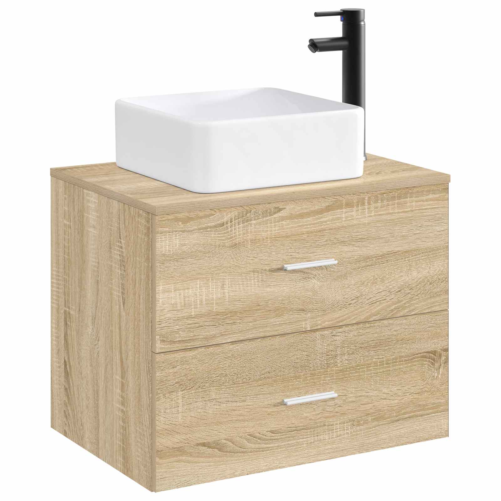 Umivaonik za kupaonicu Mat Crna 36,5 x 36,5 x 13 cm Metal
