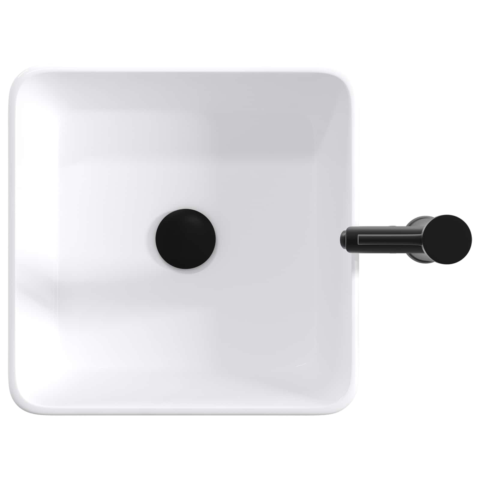 Umivaonik za kupaonicu Mat Crna 36,5 x 36,5 x 13 cm Metal