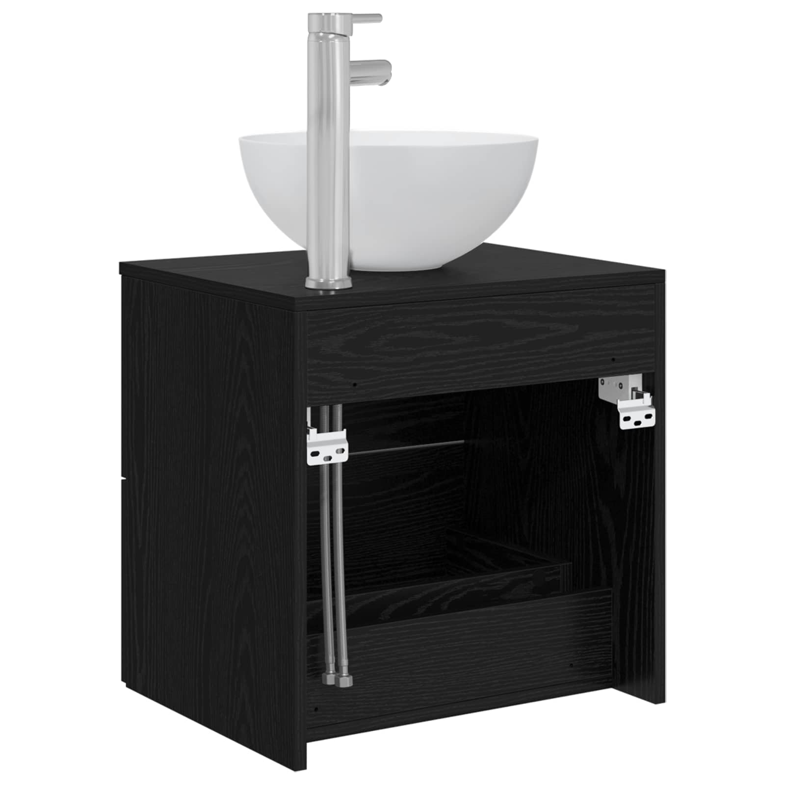 Umivaonik s policom Crni hrast 49,5 x 41 x 64,5 cm