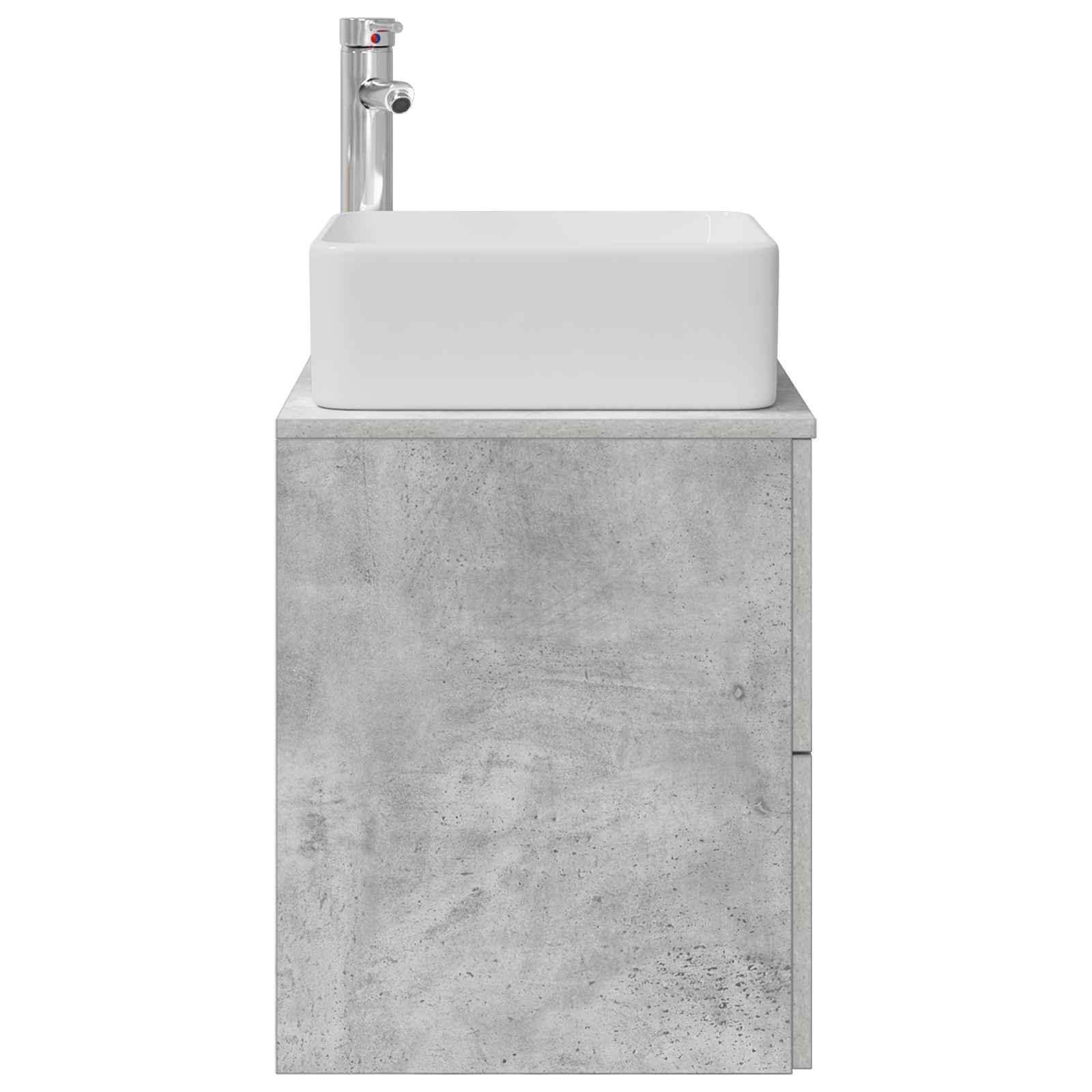Umivaonik s policom Betonska siva 49,5 x 41 x 63 cm