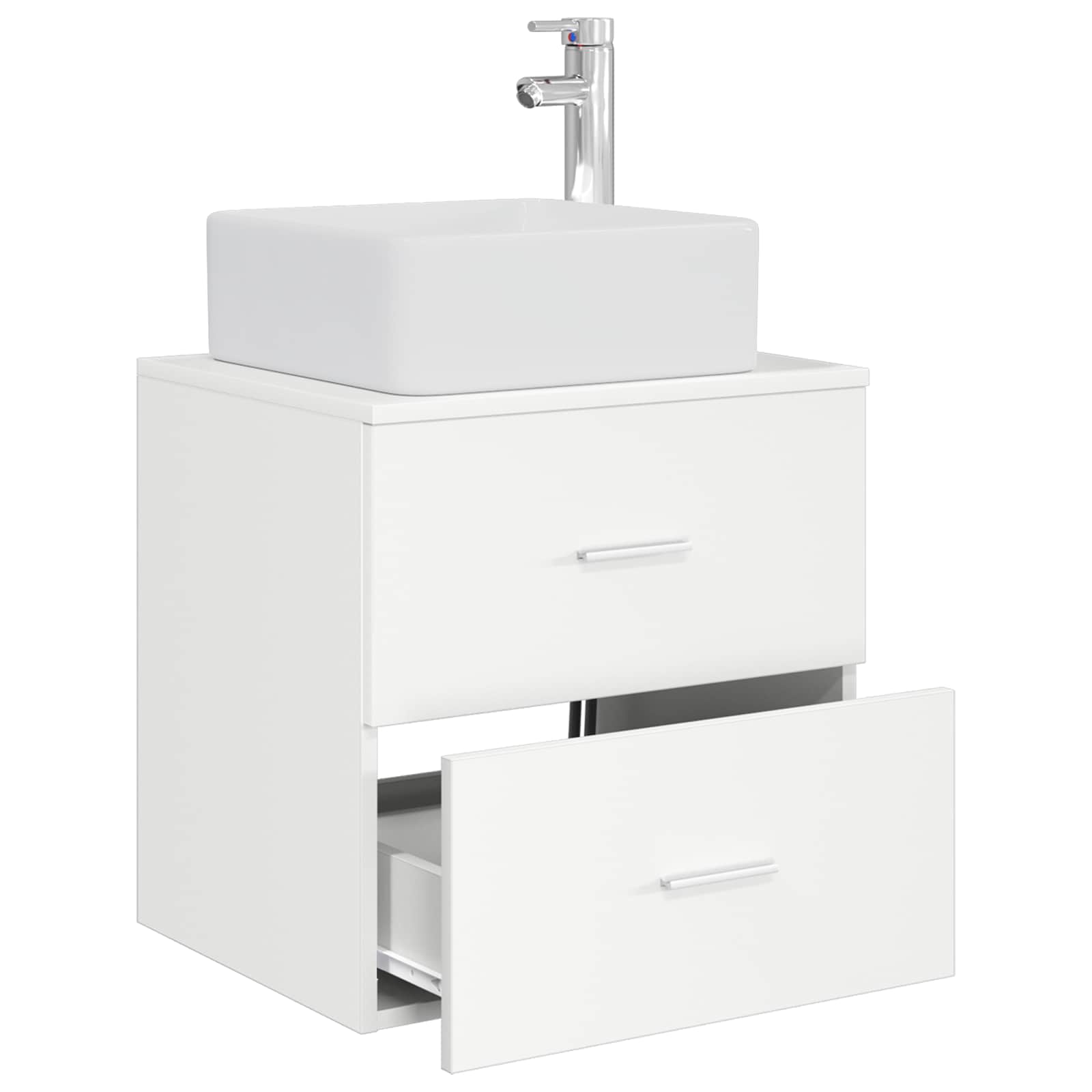 Umivaonik s policom Bijela 53 x 34,5 x 63 cm Konstruirano drvo