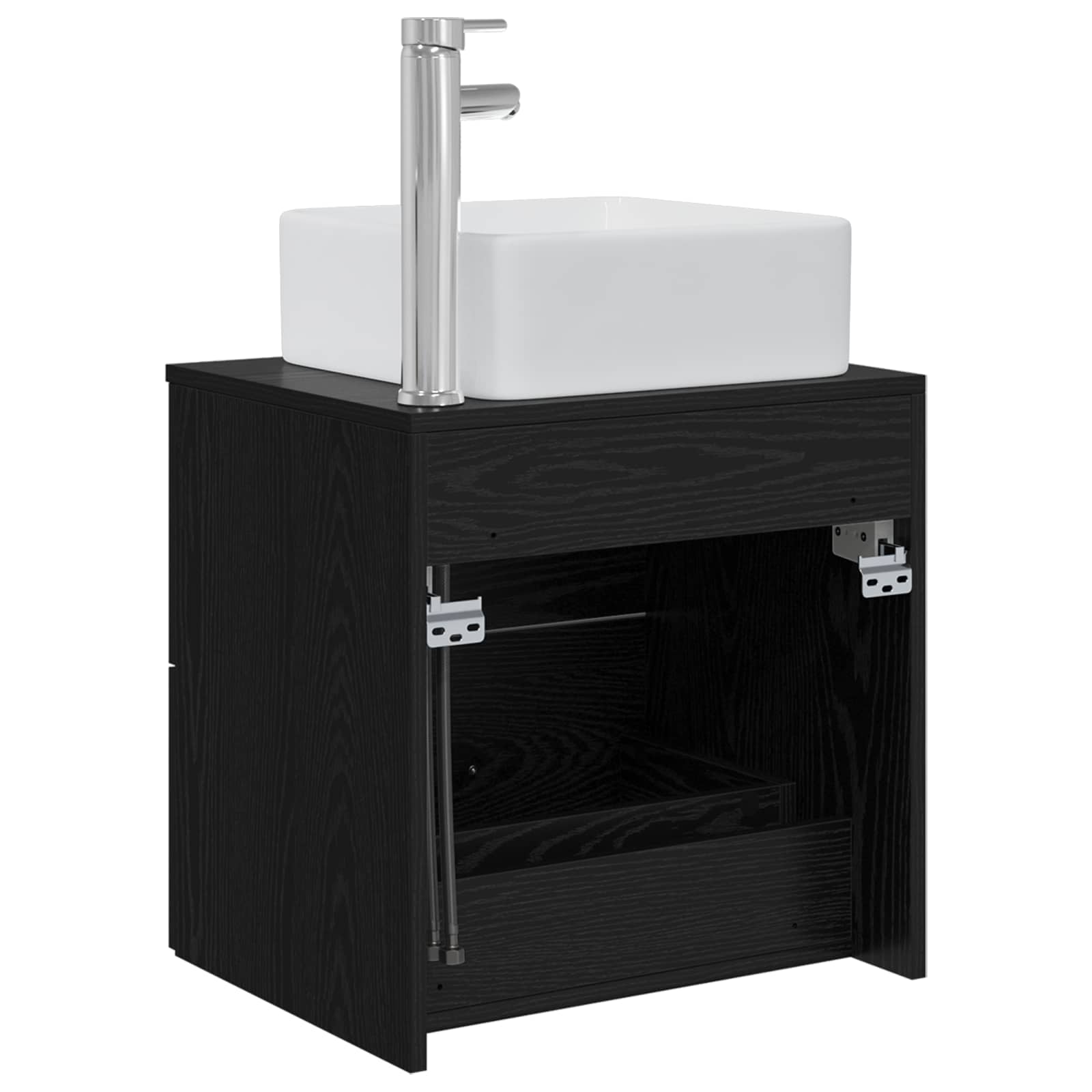Umivaonik s policom Crni hrast 53 x 34,5 x 63 cm