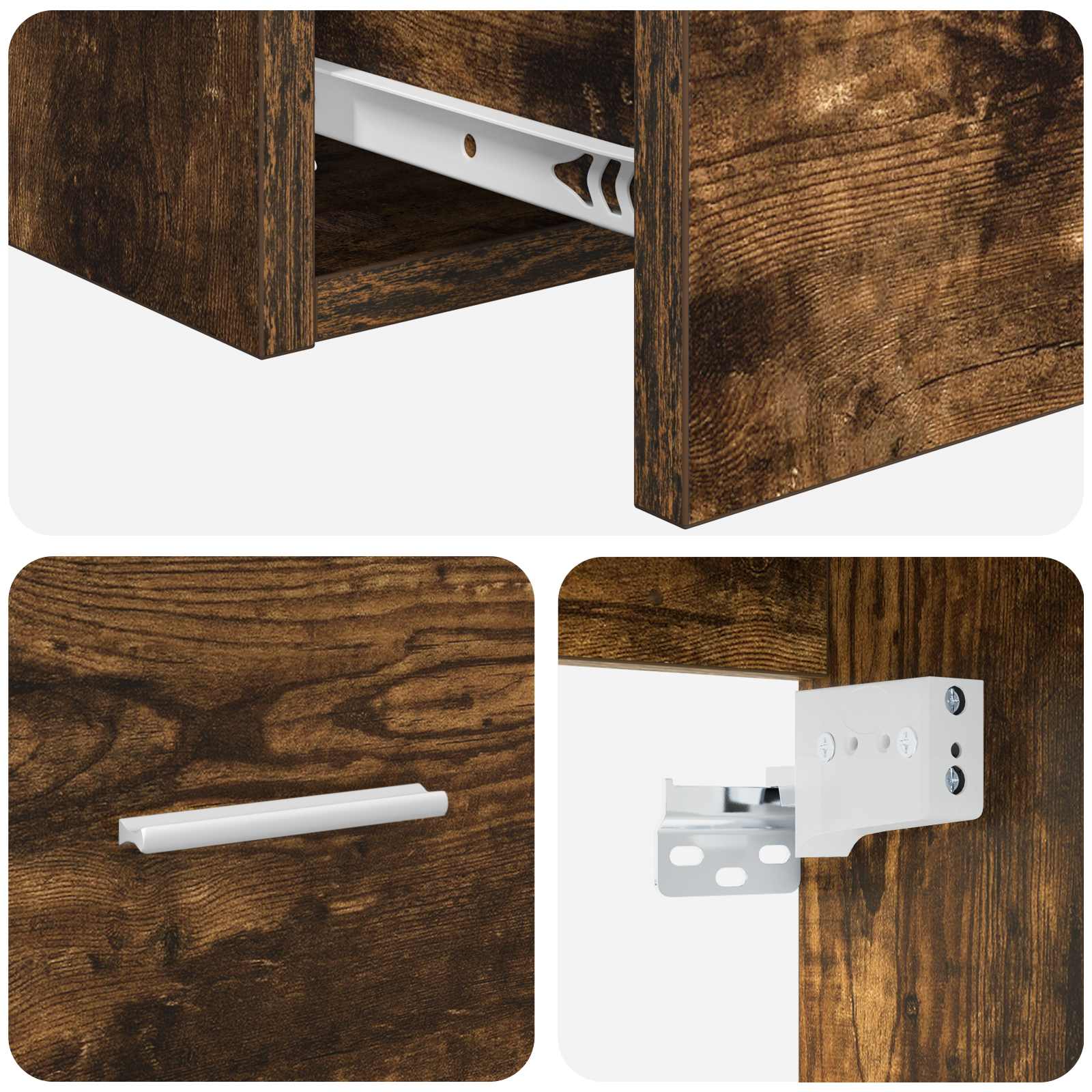 Umivaonik s policom Dimljeni hrast 53 x 34,5 x 63 cm