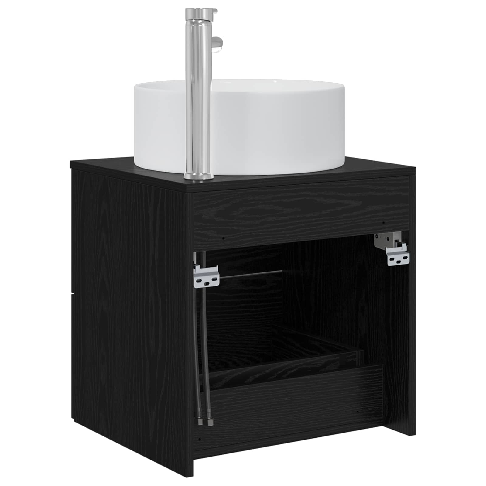 Umivaonik s policom Crni hrast 49,5 x 44,5 x 65,5 cm