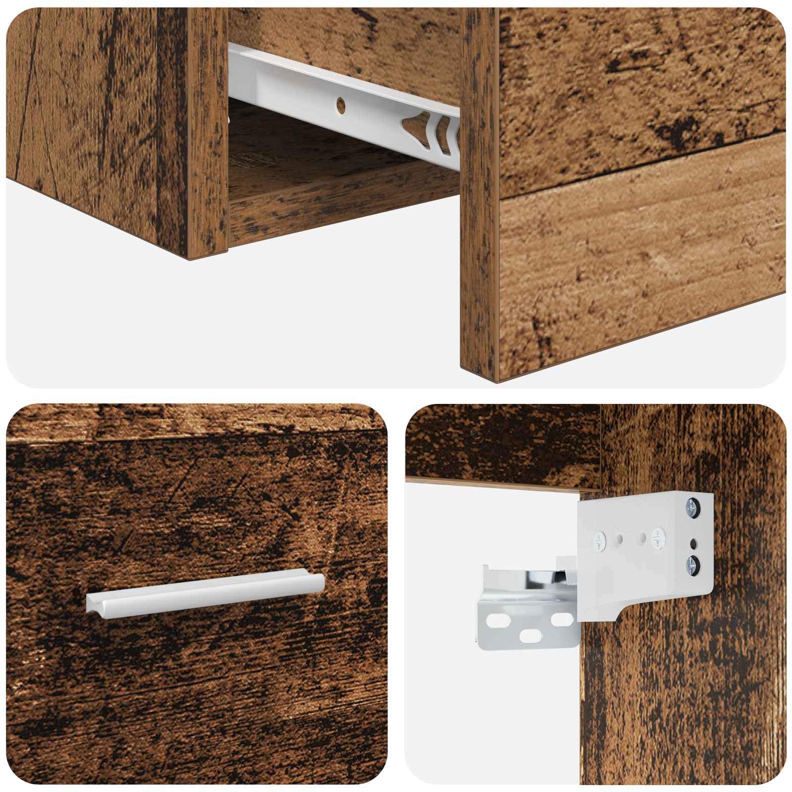 Umivaonik s policom Staro drvo 49,5 x 44,5 x 65,5 cm
