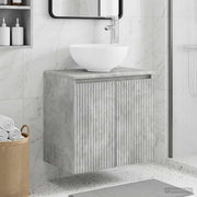 Umivaonik s policom Betonska siva 49,5 x 35 x 63 cm