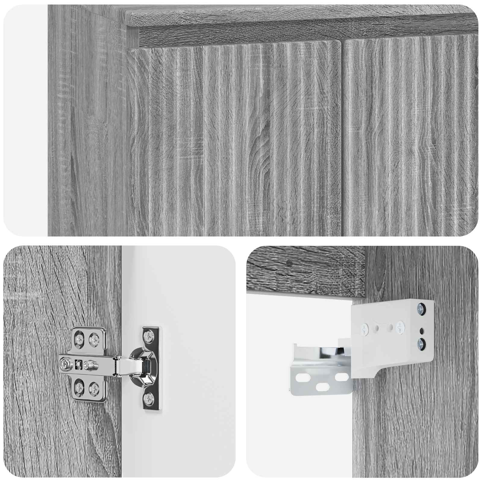 Umivaonik s policom Siva Sonoma 49,5 x 35 x 63 cm