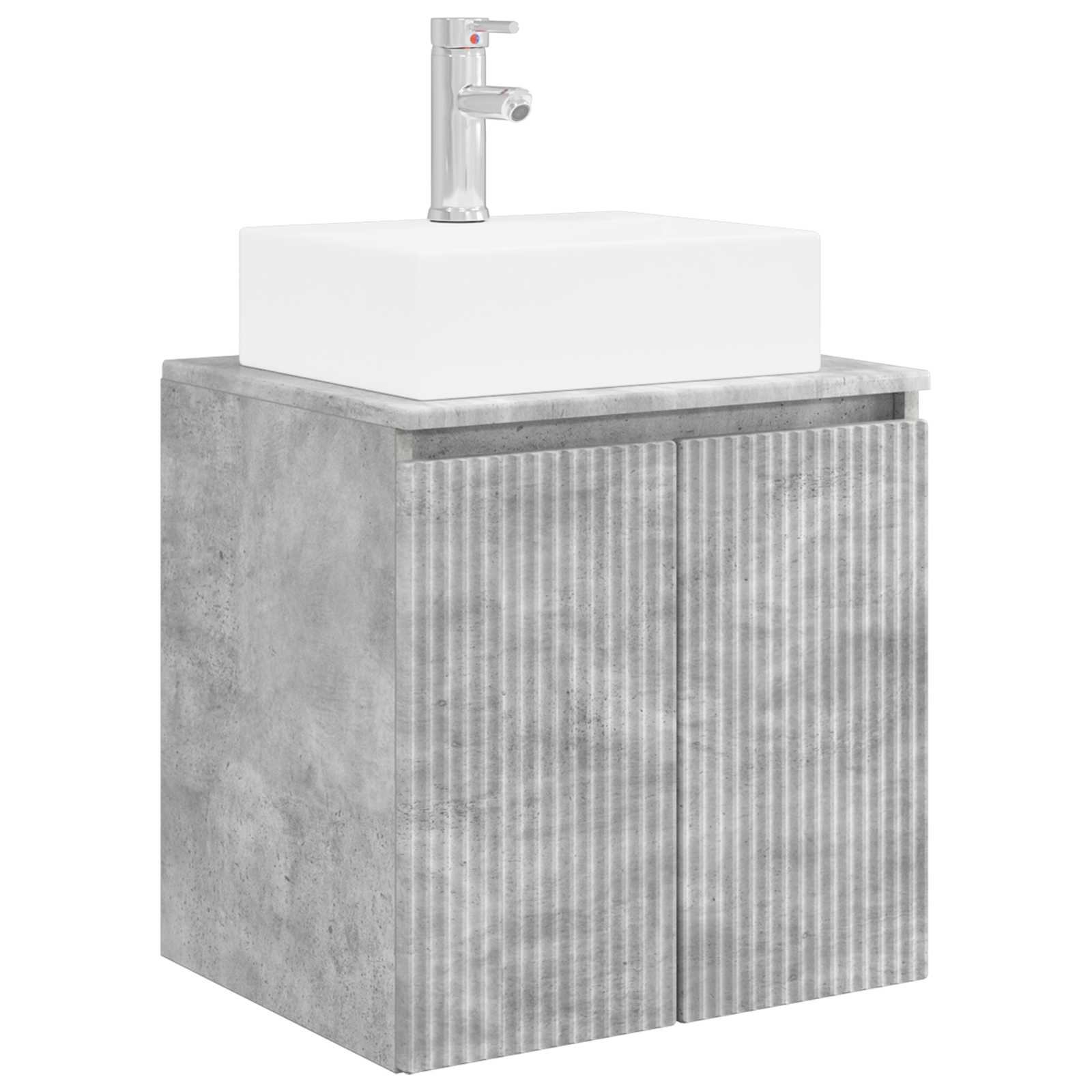 Umivaonik s policom Betonska siva 49,5 x 41 x 62,5 cm