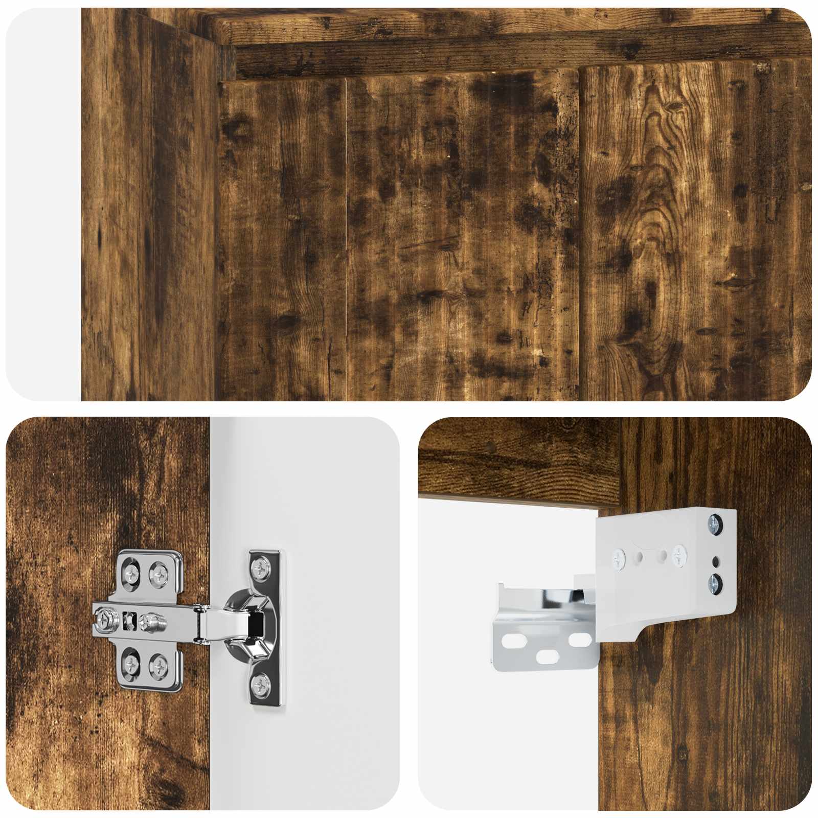 Umivaonik s policom Dimljeni hrast 49,5 x 44,5 x 65 cm