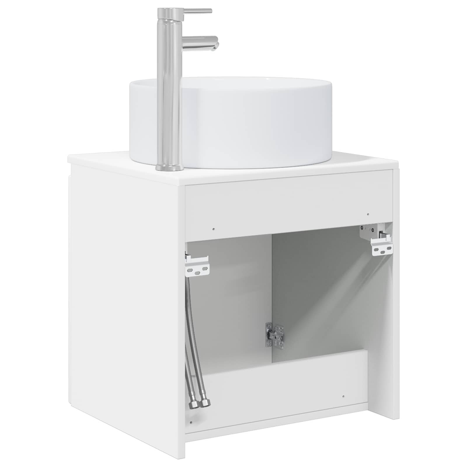 Umivaonik s policom za zid Bijela 49,5 x 44,5 x 65,5 cm