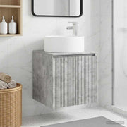 Umivaonik s policom za zid Betonska siva 49,5 x 44,5 x 65,5 cm