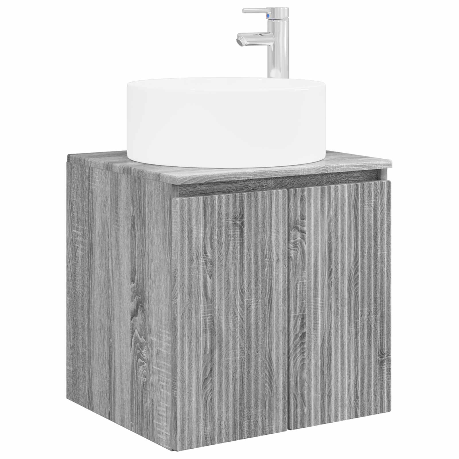 Umivaonik s policom za zid Siva Sonoma 49,5 x 44,5 x 65,5 cm