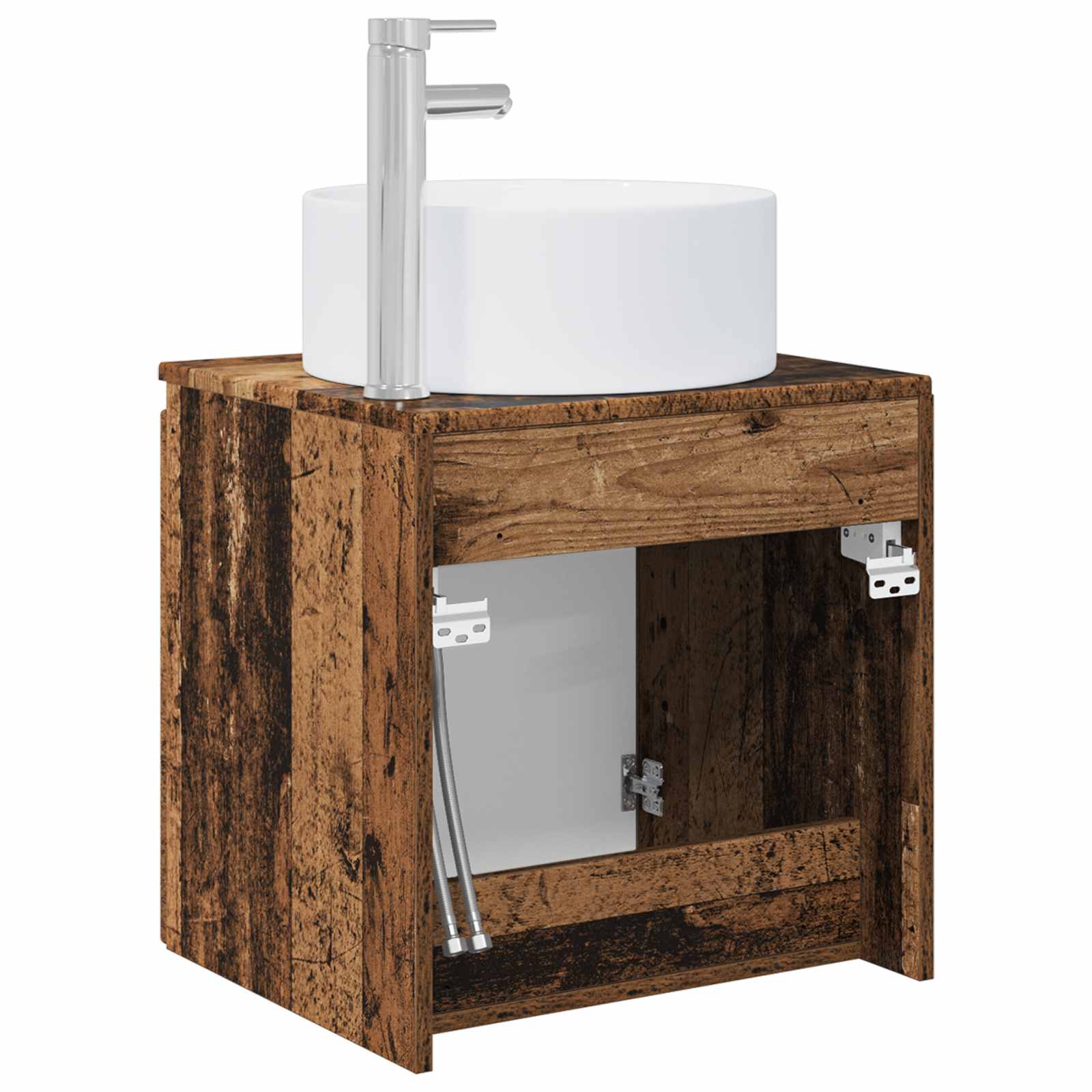Umivaonik s policom za zid Staro drvo 49,5 x 44,5 x 65,5 cm
