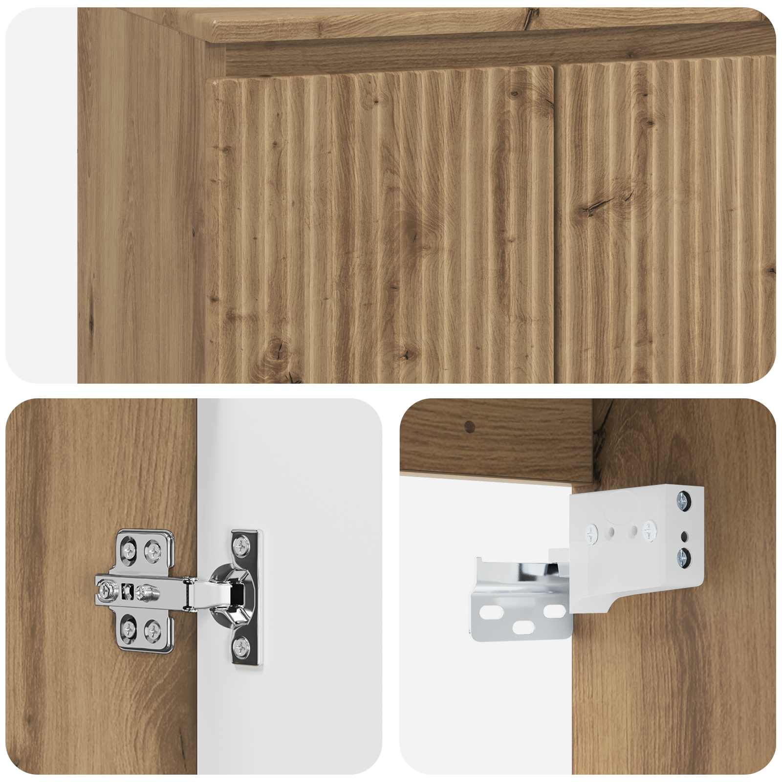 Umivaonik s policom za zid Hrast artisan 49,5 x 44,5 x 65,5 cm