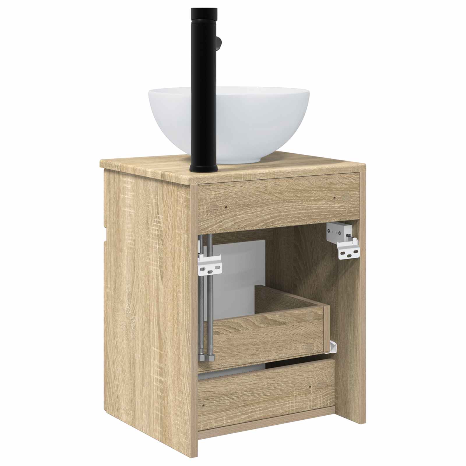 Umivaonik s policom za zid Hrast sonoma 39 x 35 x 63 cm