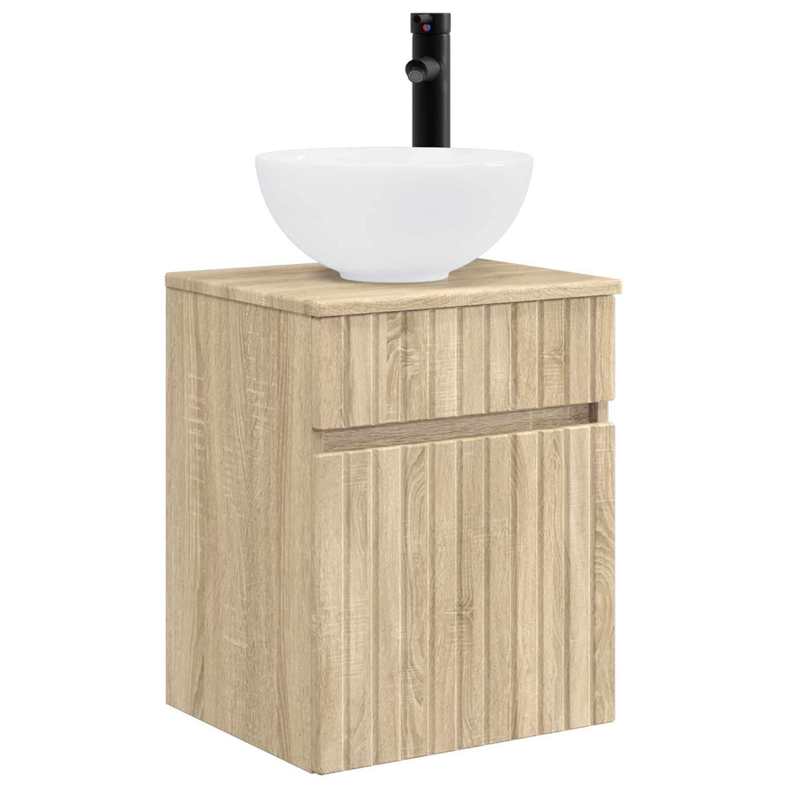 Umivaonik s policom za zid Hrast sonoma 39 x 41 x 64,5 cm