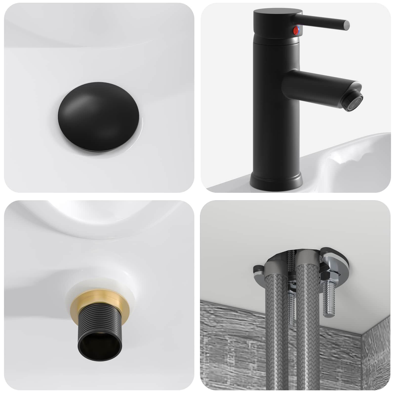 Umivaonik s policom za zid Siva Sonoma 49 x 41 x 63 cm