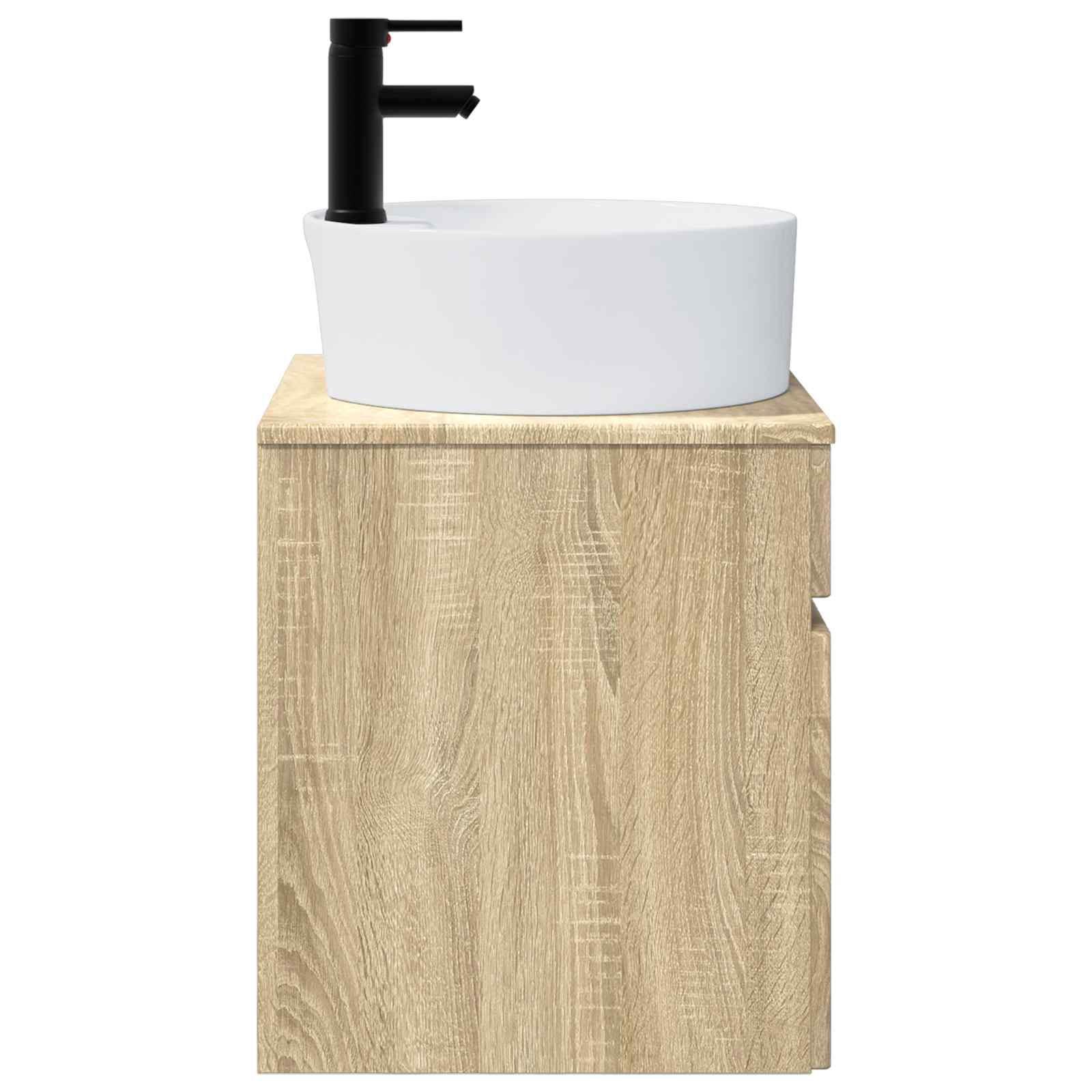 Umivaonik s policom za zid Hrast sonoma 49 x 44,5 x 65 cm