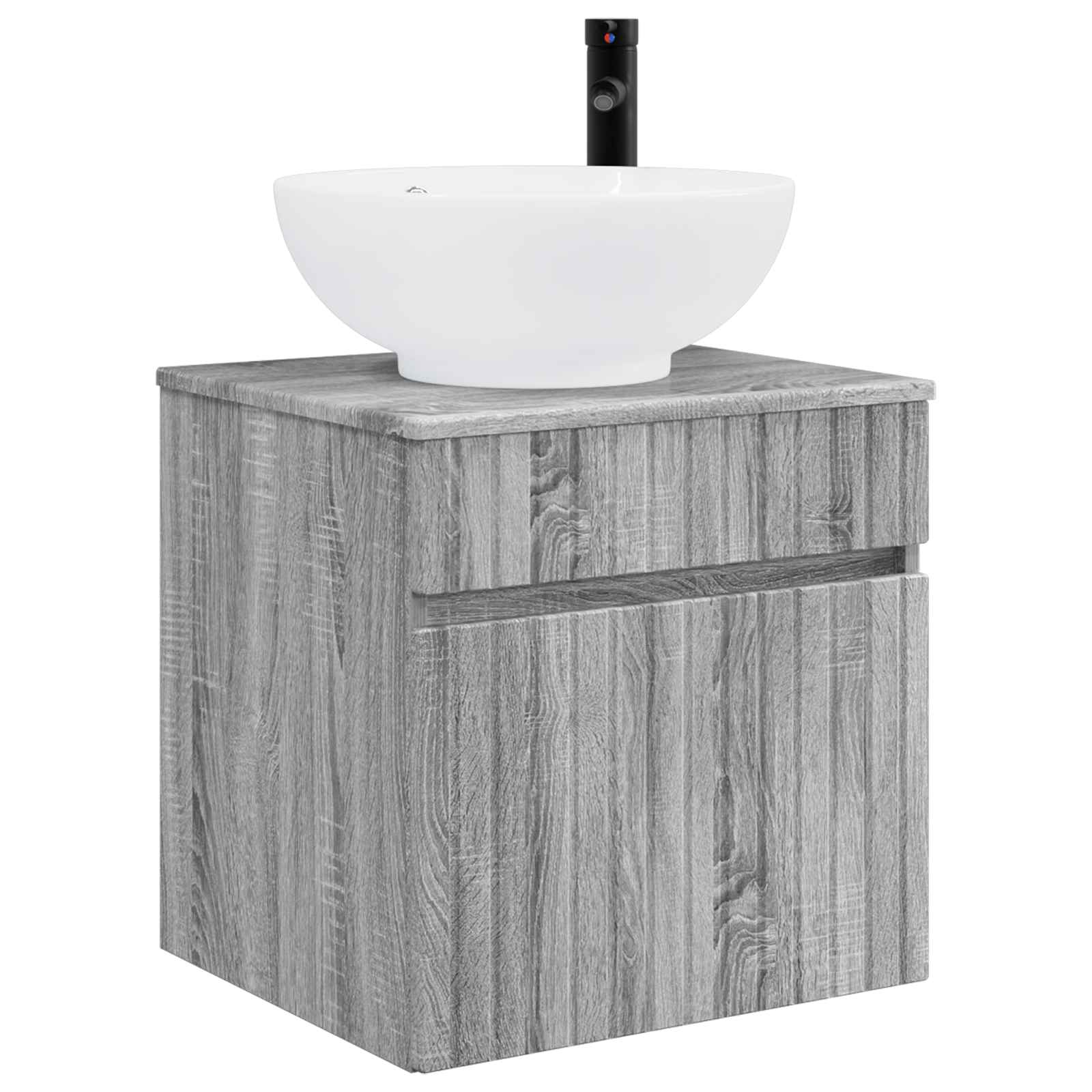 Umivaonik s policom za zid Siva Sonoma 49 x 44,5 x 66,5 cm