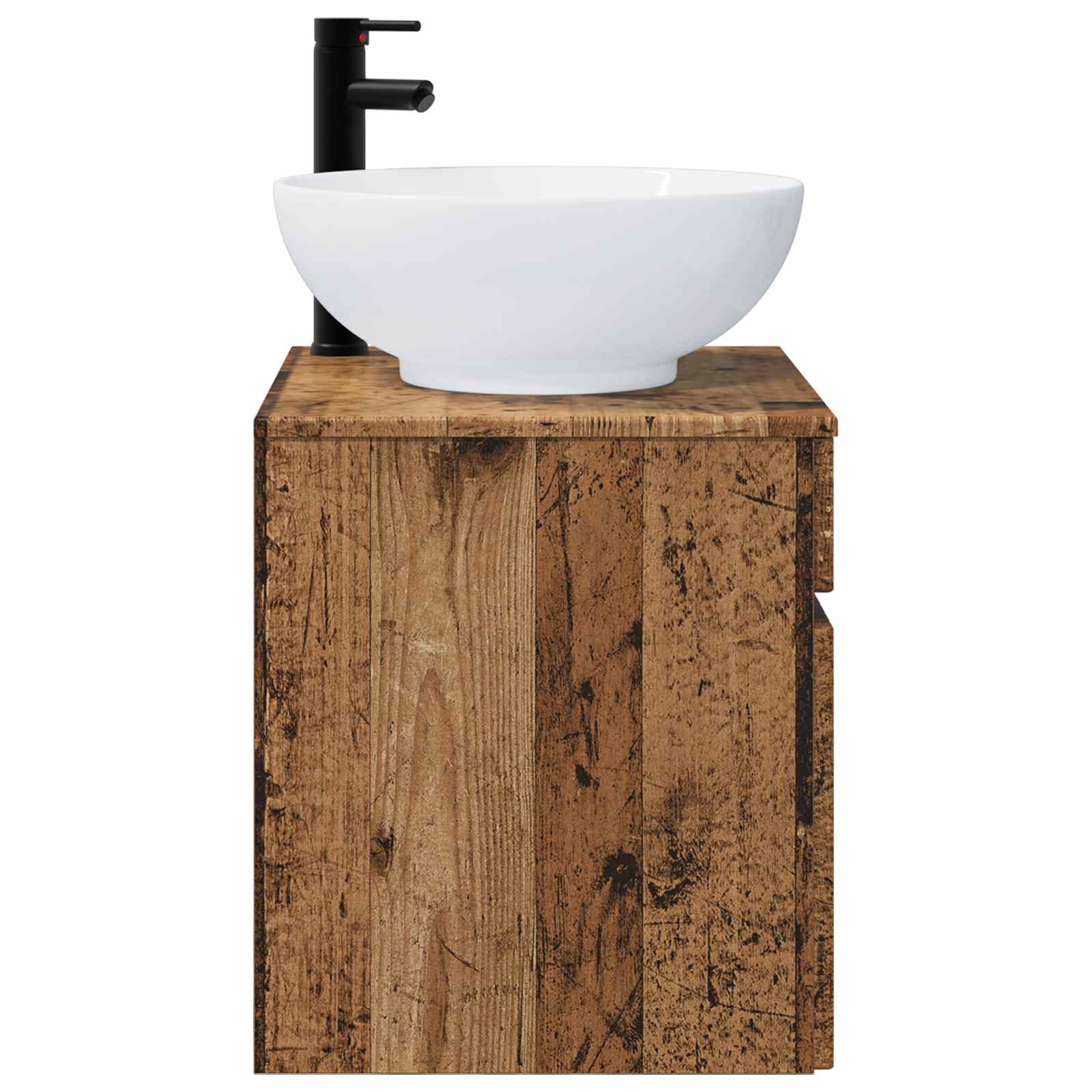 Umivaonik s policom za zid Staro drvo 49 x 44,5 x 66,5 cm