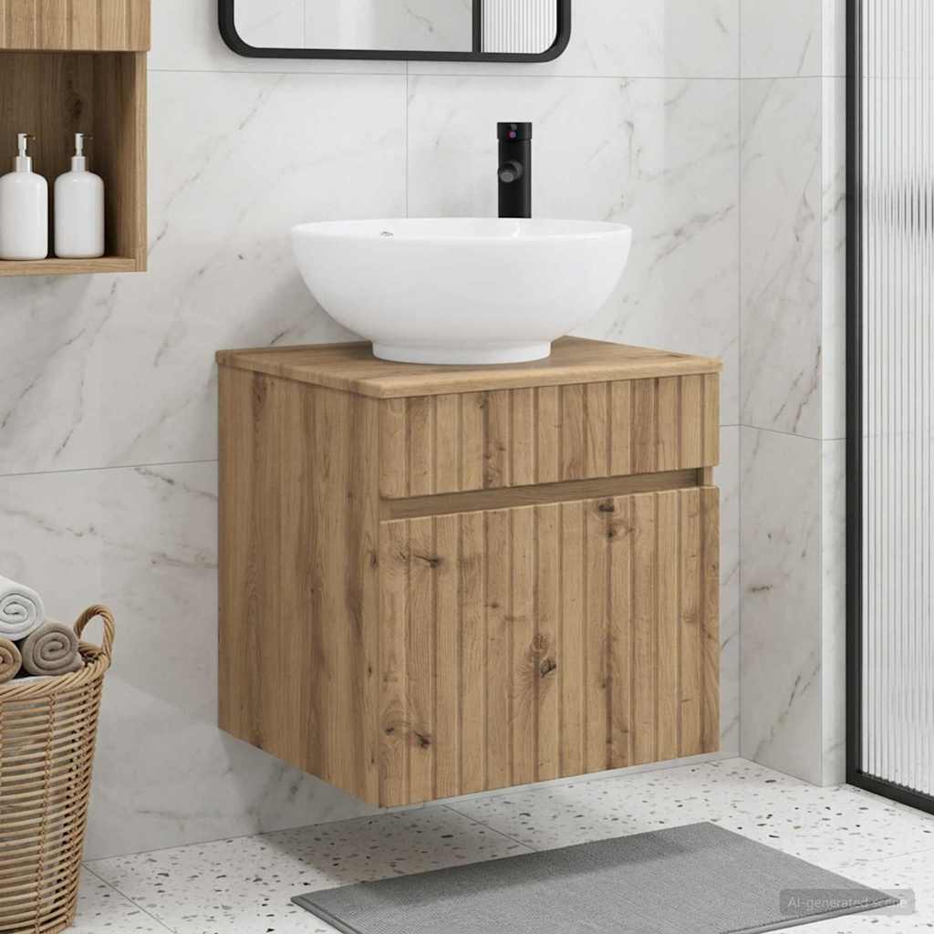 Umivaonik s policom za zid Hrast artisan 49 x 44,5 x 66,5 cm