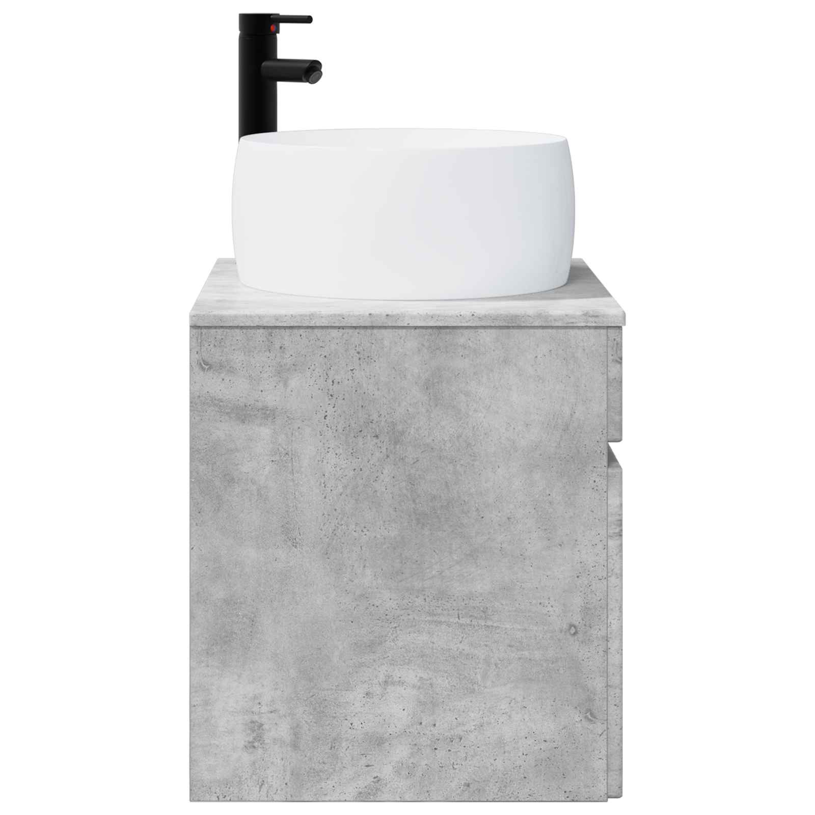 Umivaonik s policom za zid Betonska siva 49 x 44,5 x 66 cm