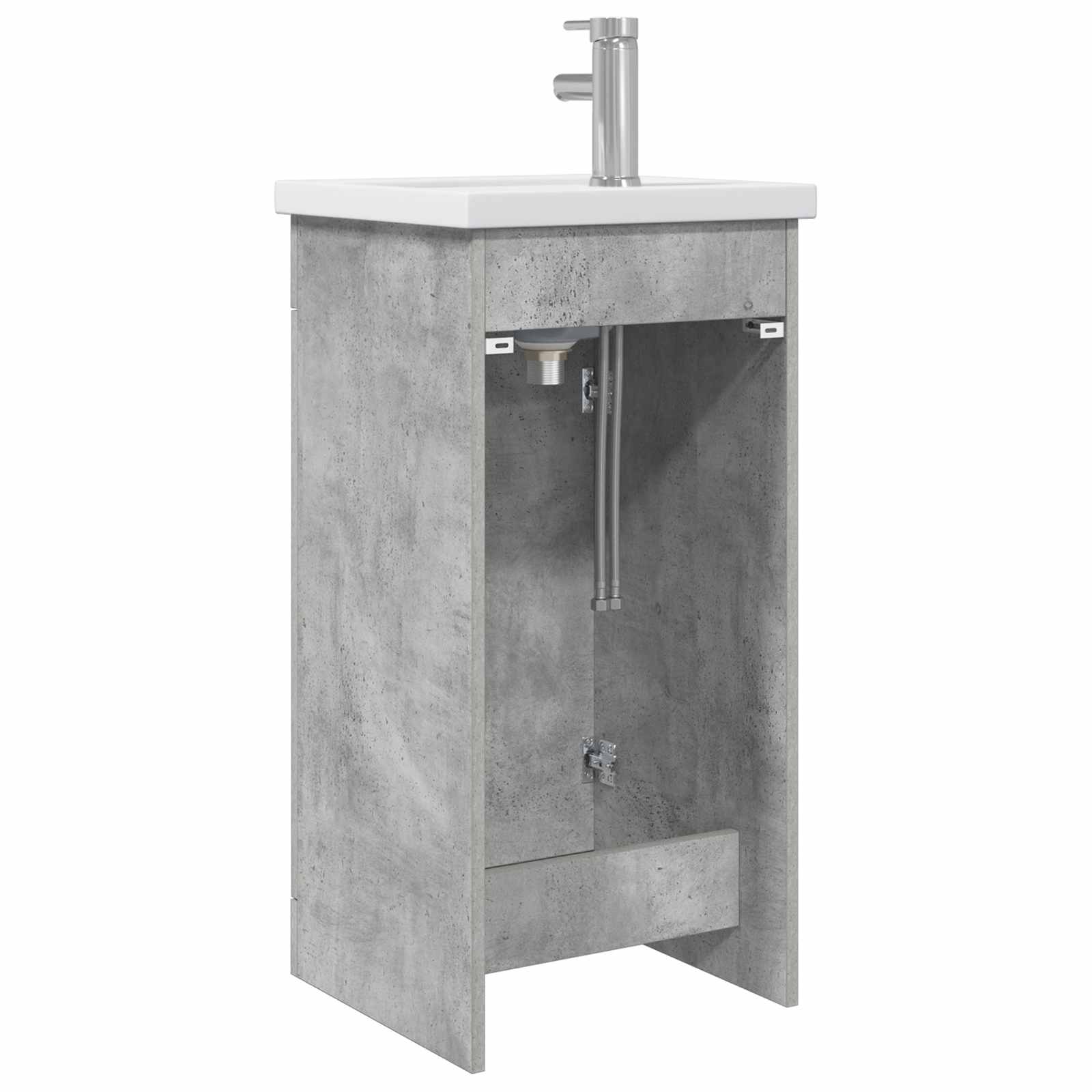 Kupaonski umivaonik s sudoperom Betonska siva 42 x 40 x 84,5 cm
