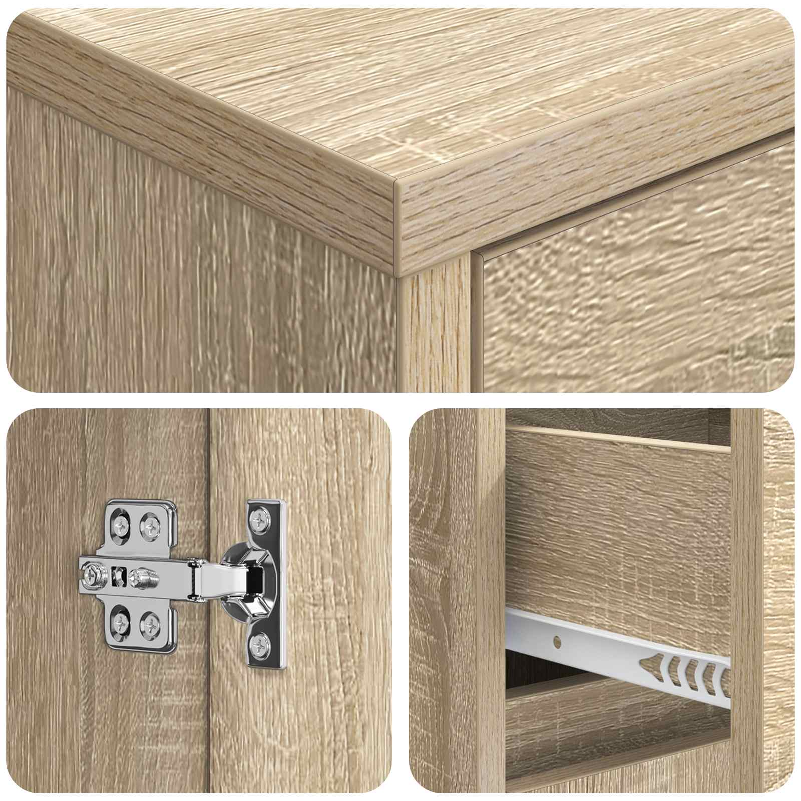 Umivaonik s policom za zid Hrast sonoma 35 x 20 x 81 cm