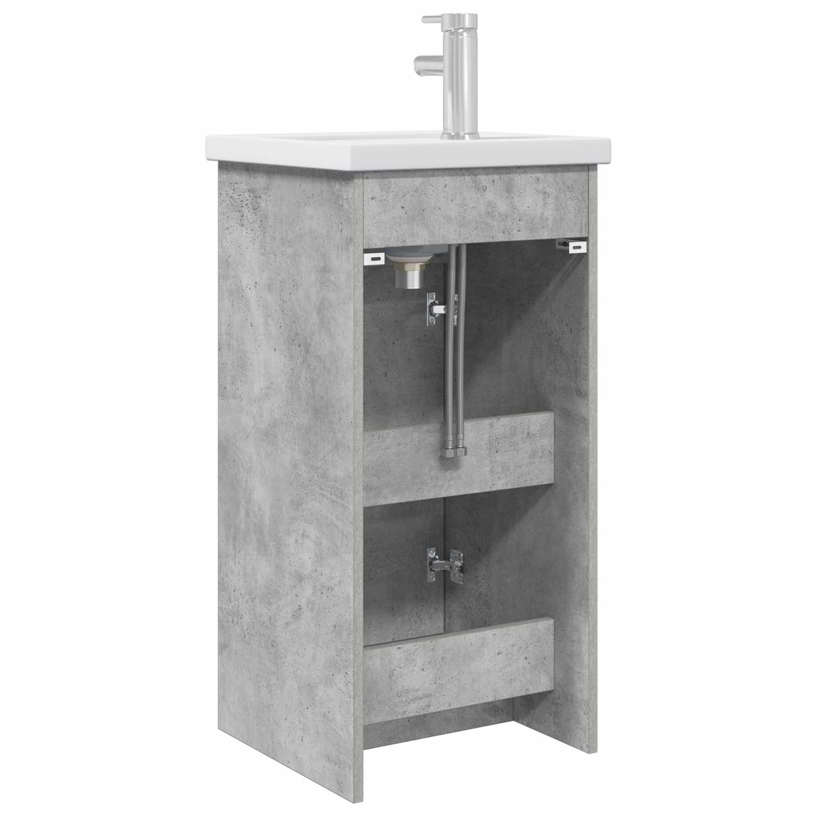 Kupaonski umivaonik s sudoperom Betonska siva 42 x 40 x 84,5 cm