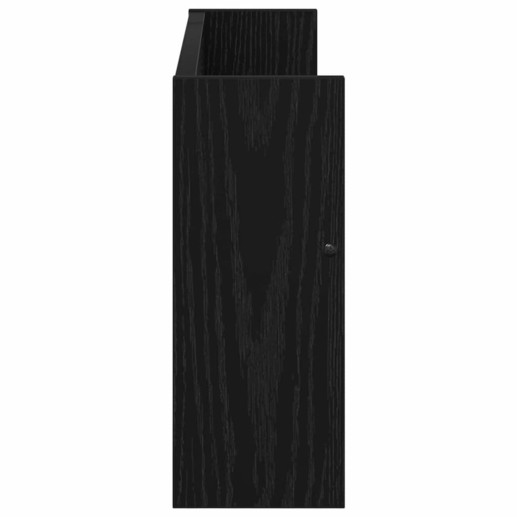 Polica za časopise s policom 2 pcs Crni hrast 60 x 12 x 30 cm