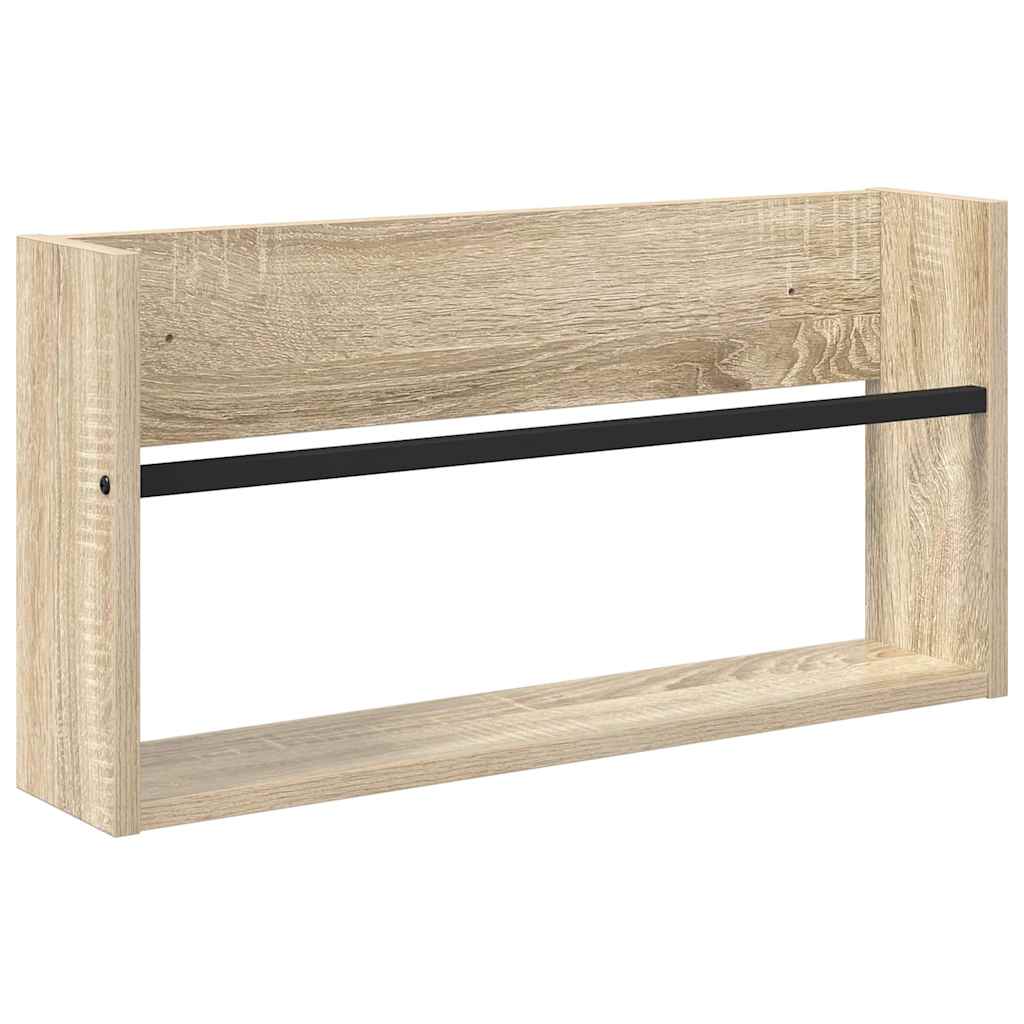 Polica za časopise s policom Zidne Sonoma hrast 60 x 12 x 30 cm