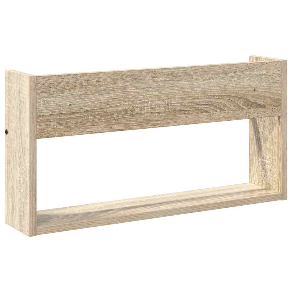 Polica za časopise s policom 2 pcs Sonoma hrast 60 x 12 x 30 cm