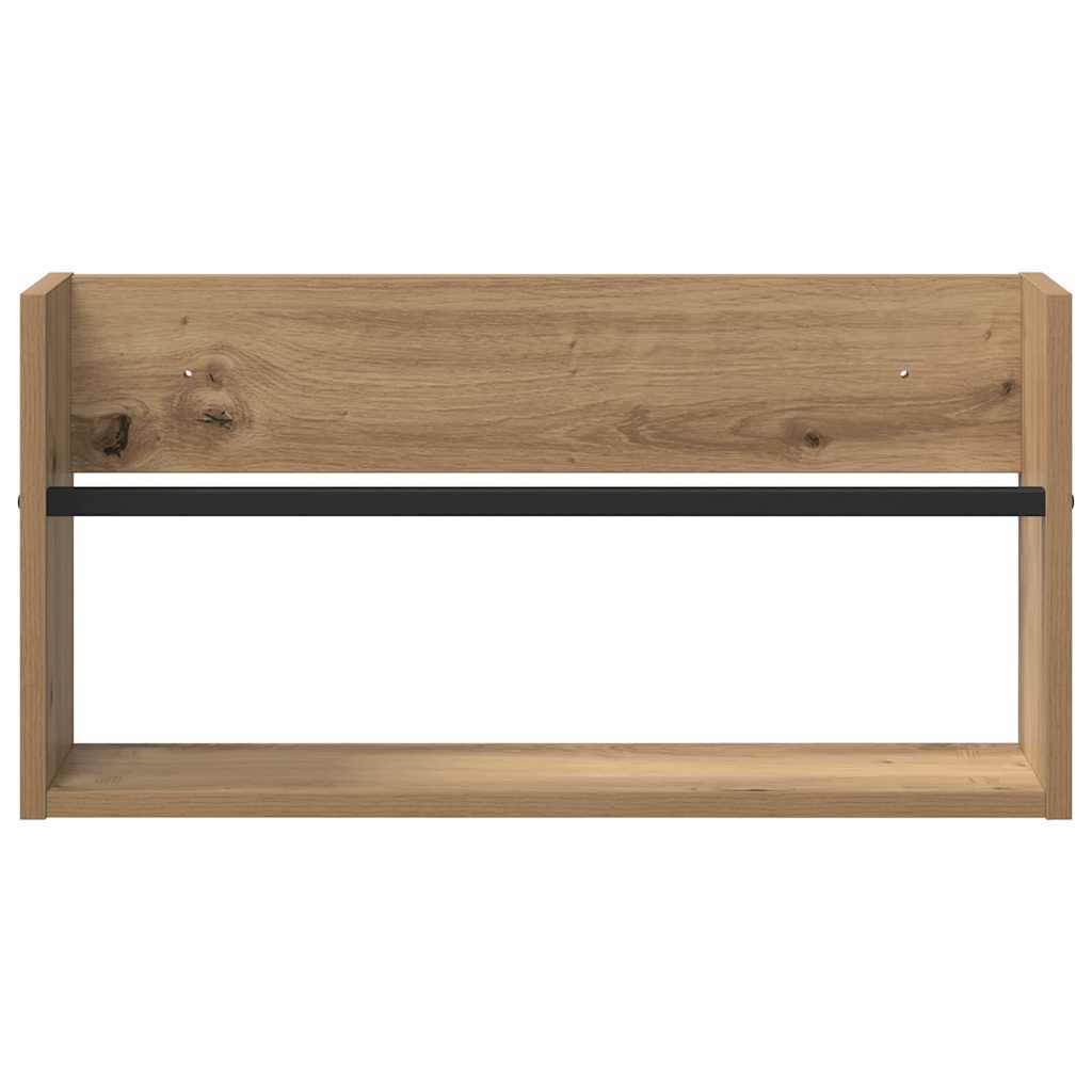 Polica za časopise s policom Umjetnički hrast 60 x 12 x 30 cm