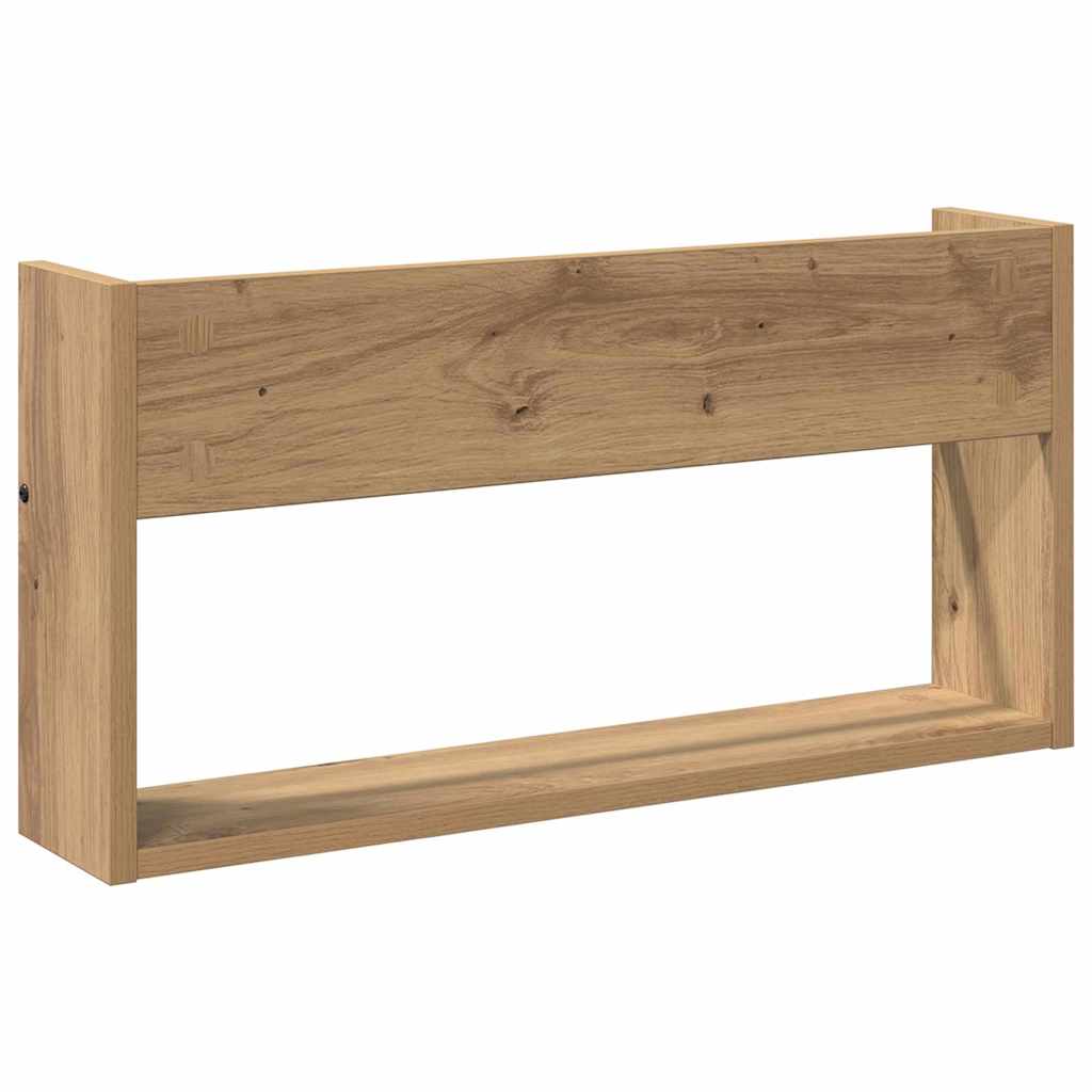 Polica za časopise Zidne 2 pcs Umjetnički hrast 60 x 12 x 30 cm