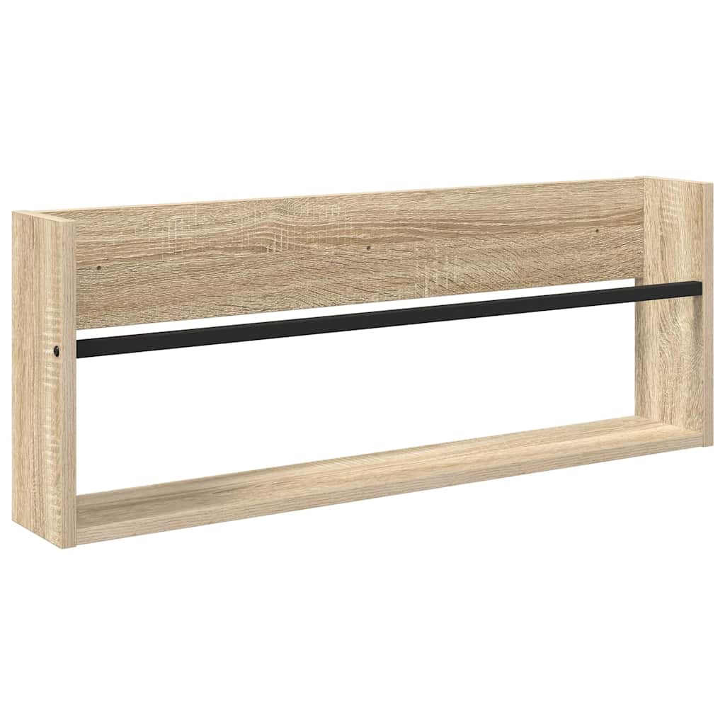 Polica za časopise s policom Zidne Sonoma hrast 80 x 12 x 30 cm