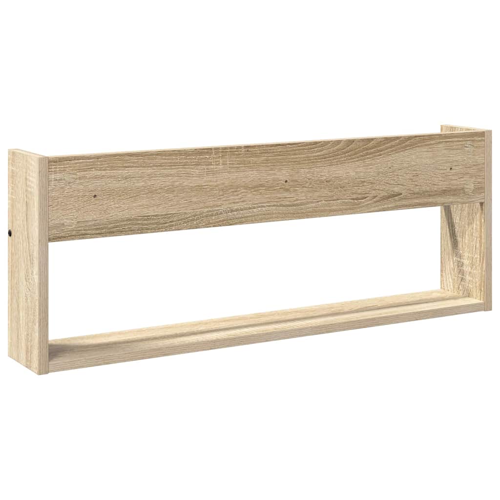 Polica za časopise s policom 2 pcs Sonoma hrast 80 x 12 x 30 cm
