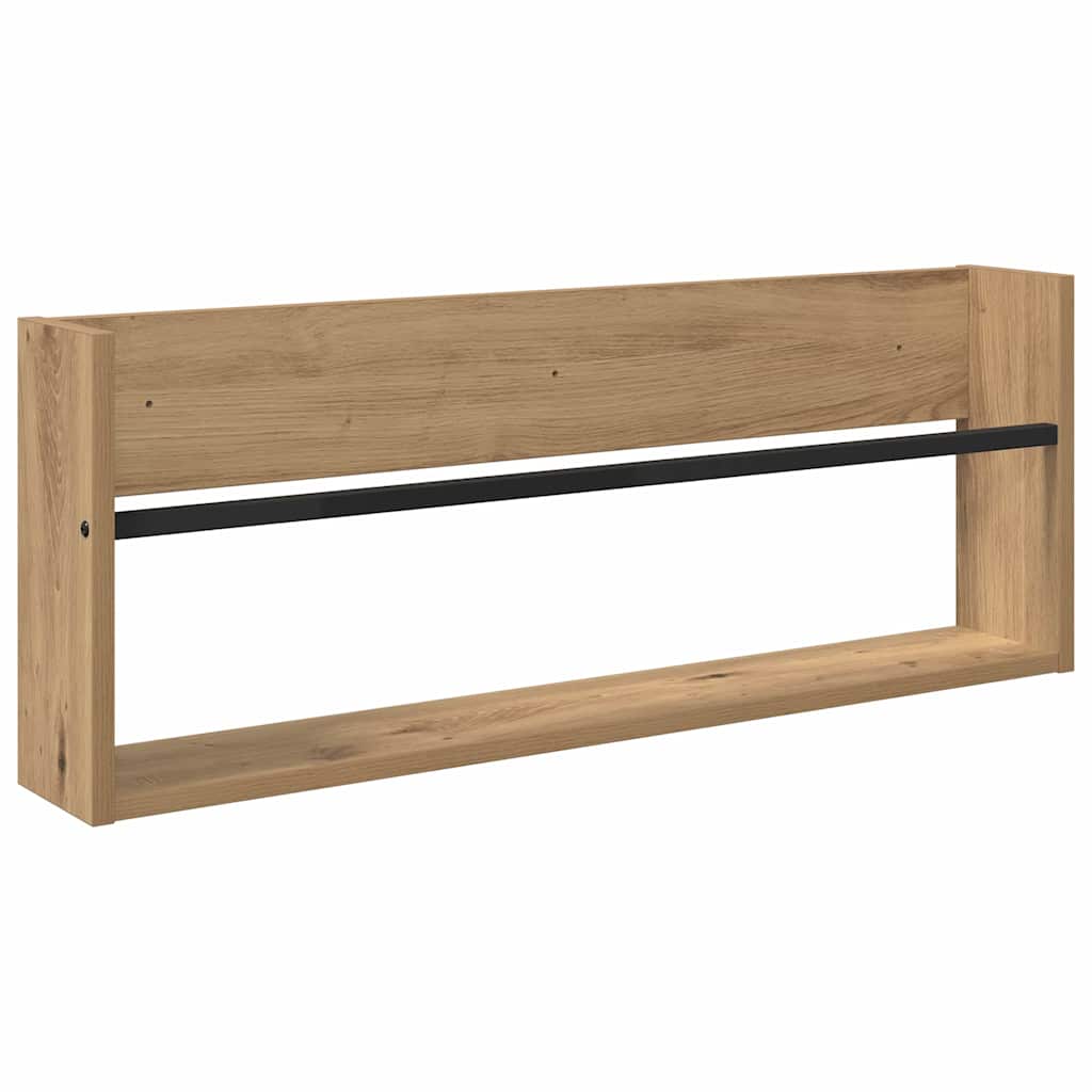 Polica za časopise s policom Umjetnički hrast 80 x 12 x 30 cm