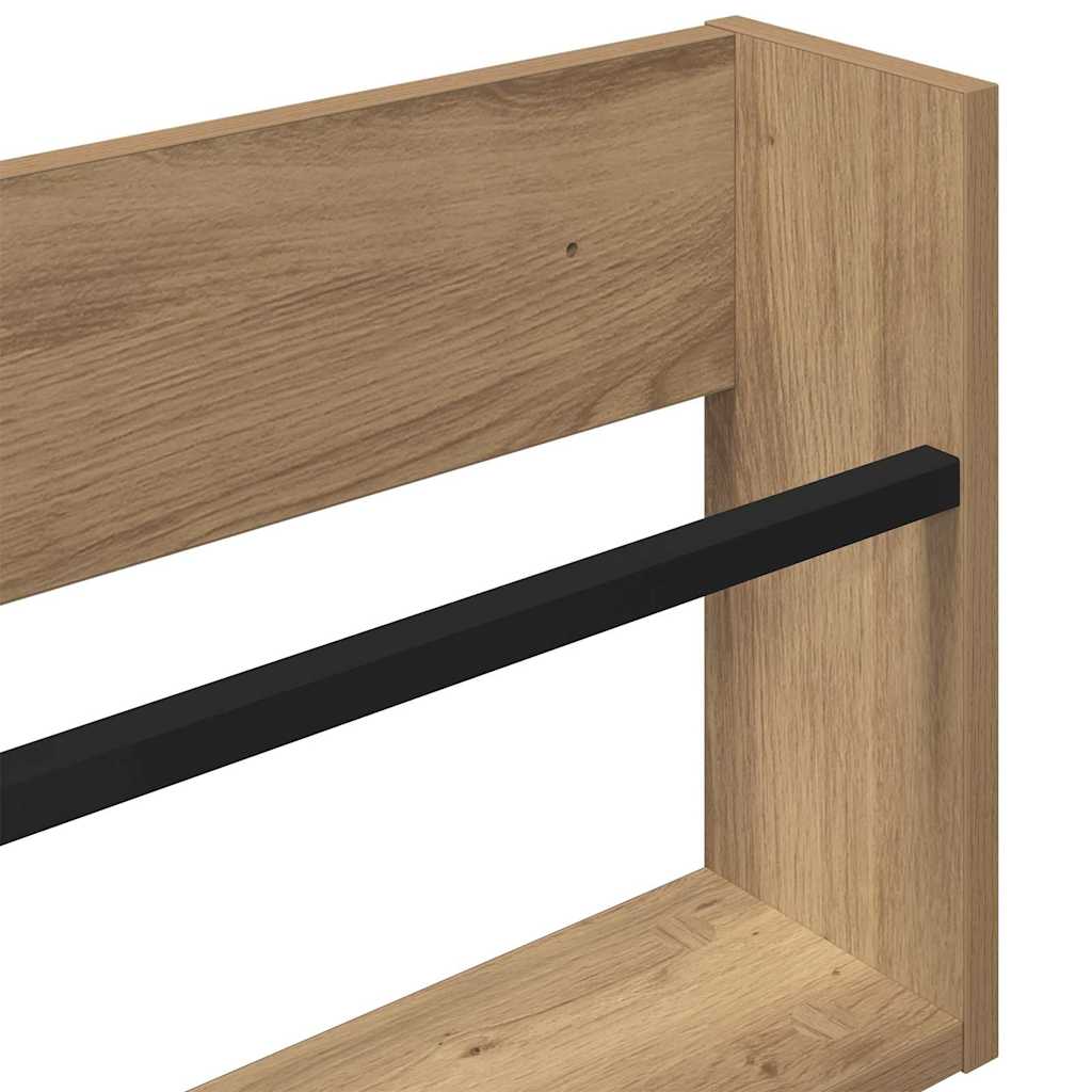 Polica za časopise Zidne 2 pcs Umjetnički hrast 80 x 12 x 30 cm