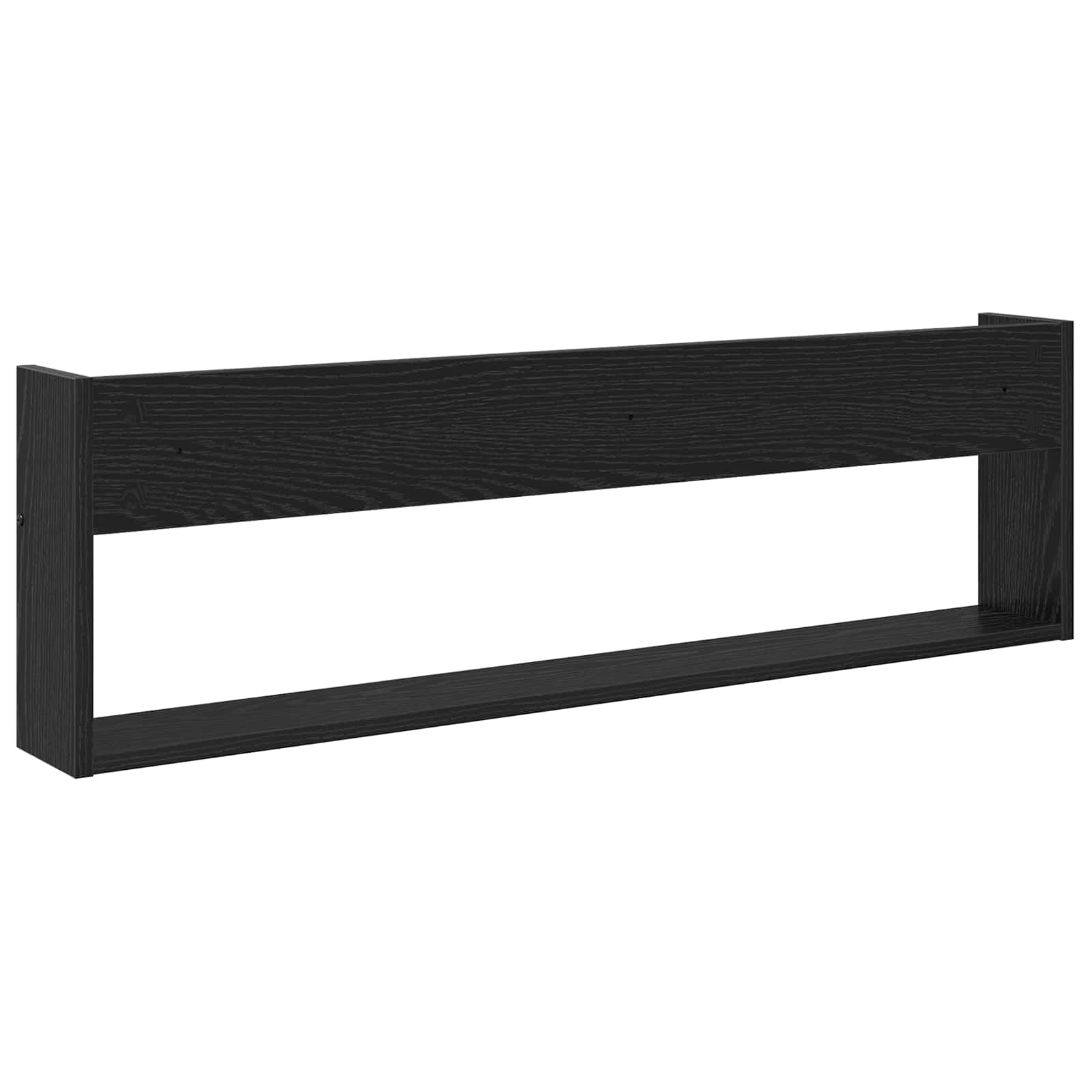 Polica za časopise s policom Zidne Crni hrast 100 x 12 x 30 cm