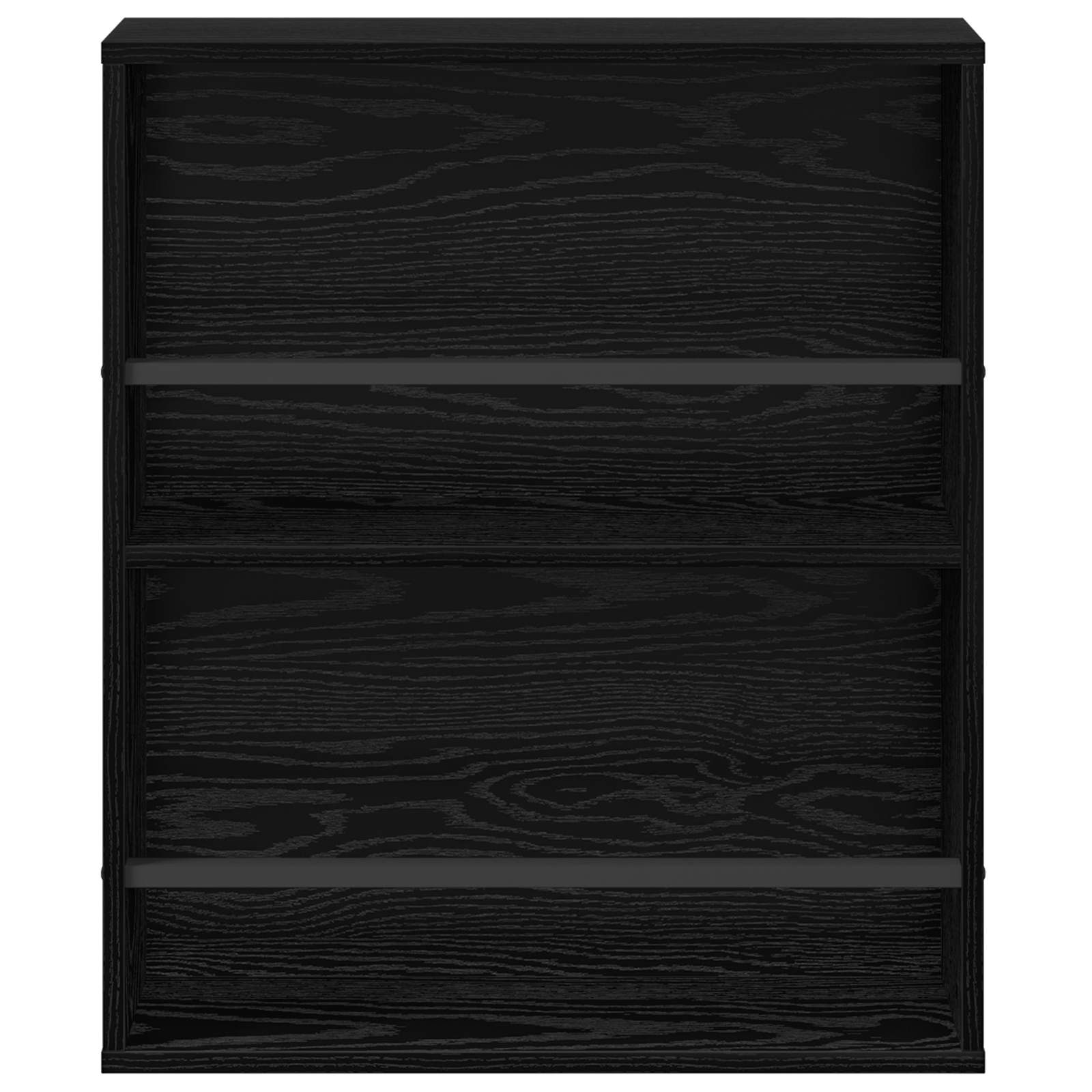 Polica za časopise s policom 2 pcs Crni hrast 60 x 12 x 70 cm