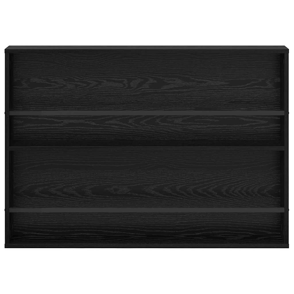 Polica za časopise s policom Zidne Crni hrast 100 x 12 x 70 cm
