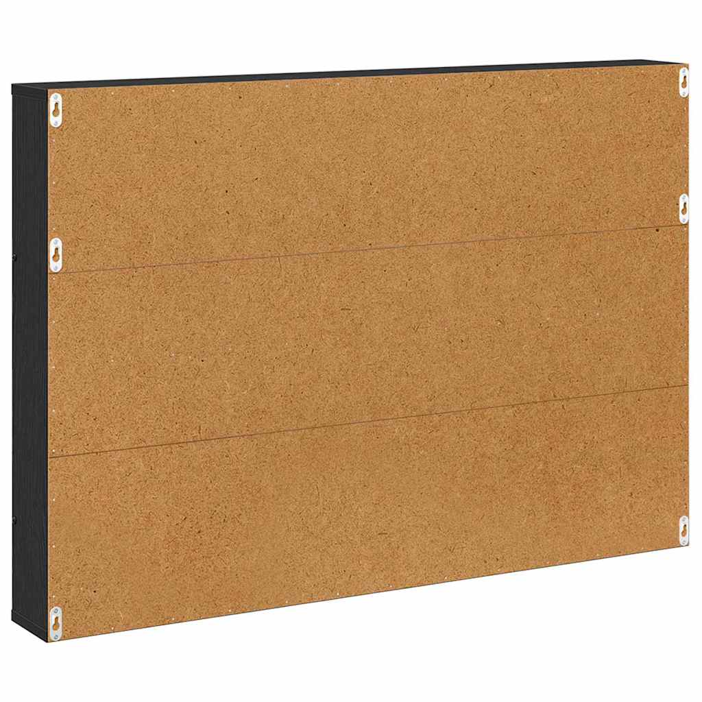 Polica za časopise s policom 2 pcs Crni hrast 100 x 12 x 70 cm