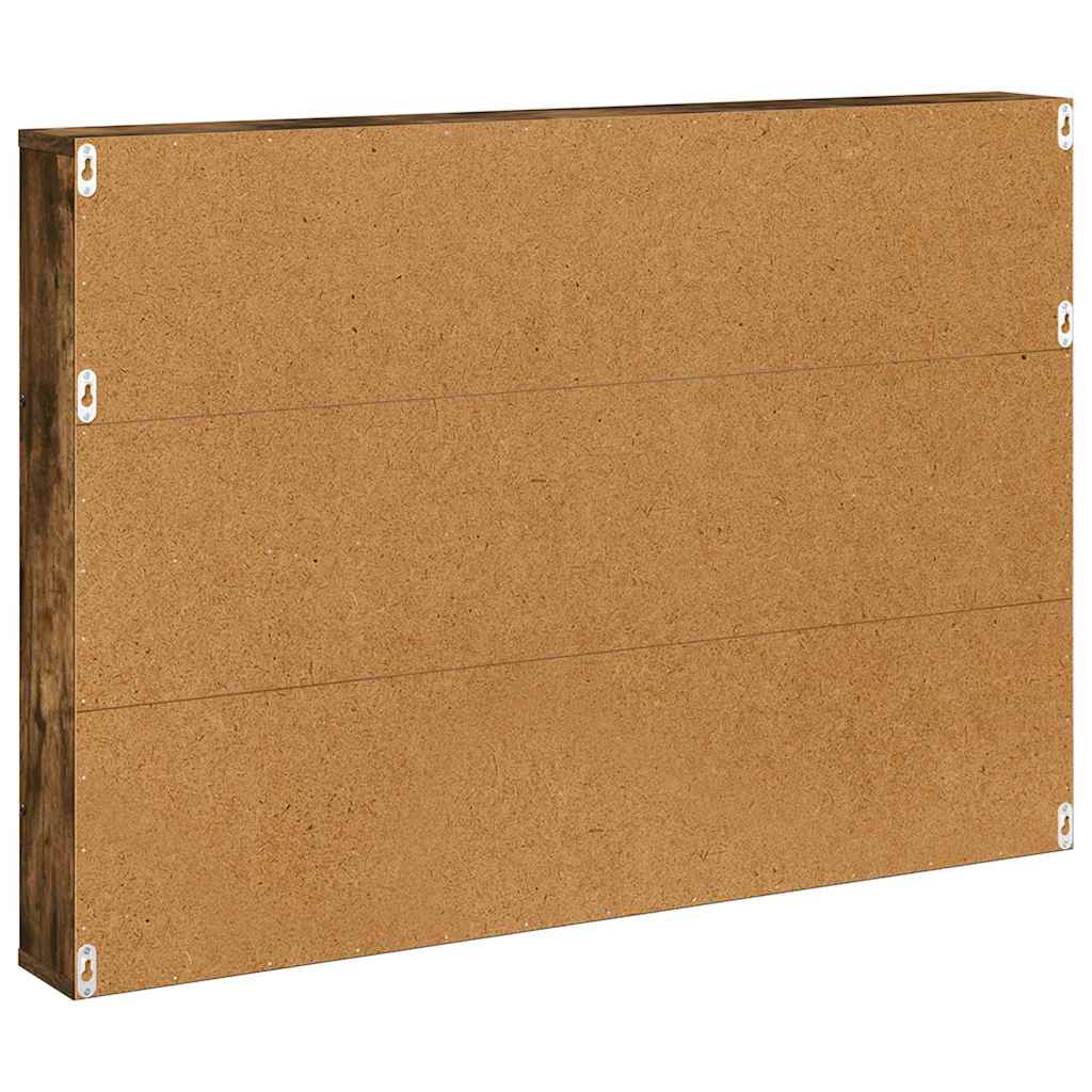 Polica za časopise s policom Dimljeni hrast 100 x 12 x 70 cm