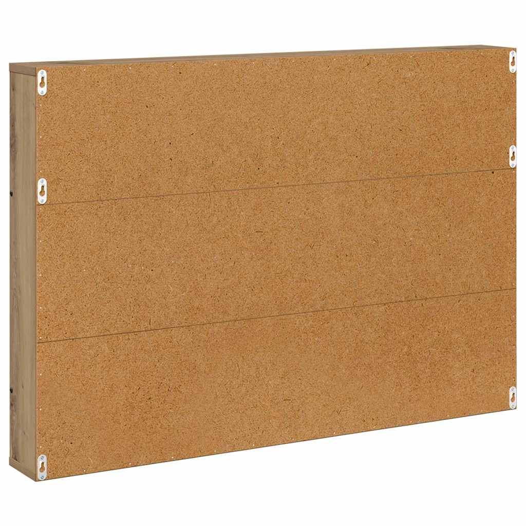 Polica za časopise s policom Umjetnički hrast 100 x 12 x 70 cm