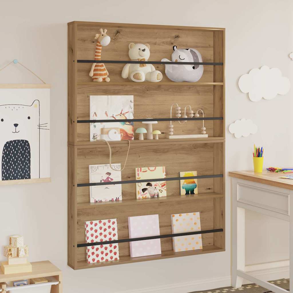 Polica za časopise 2 pcs Umjetnički hrast 100 x 12 x 70 cm