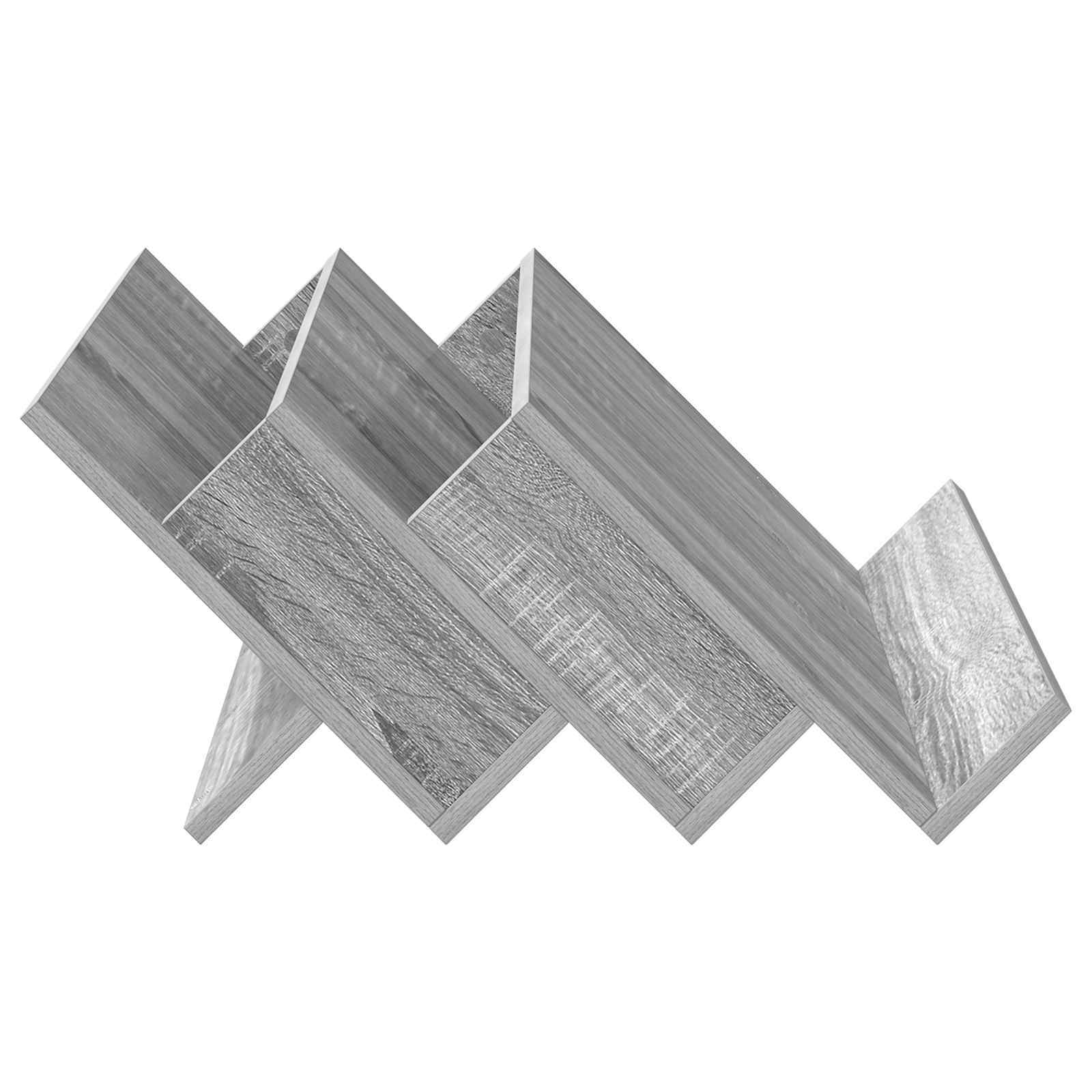 Polica za časopise s policom Siva Sonoma 65 x 53 x 28,5 cm