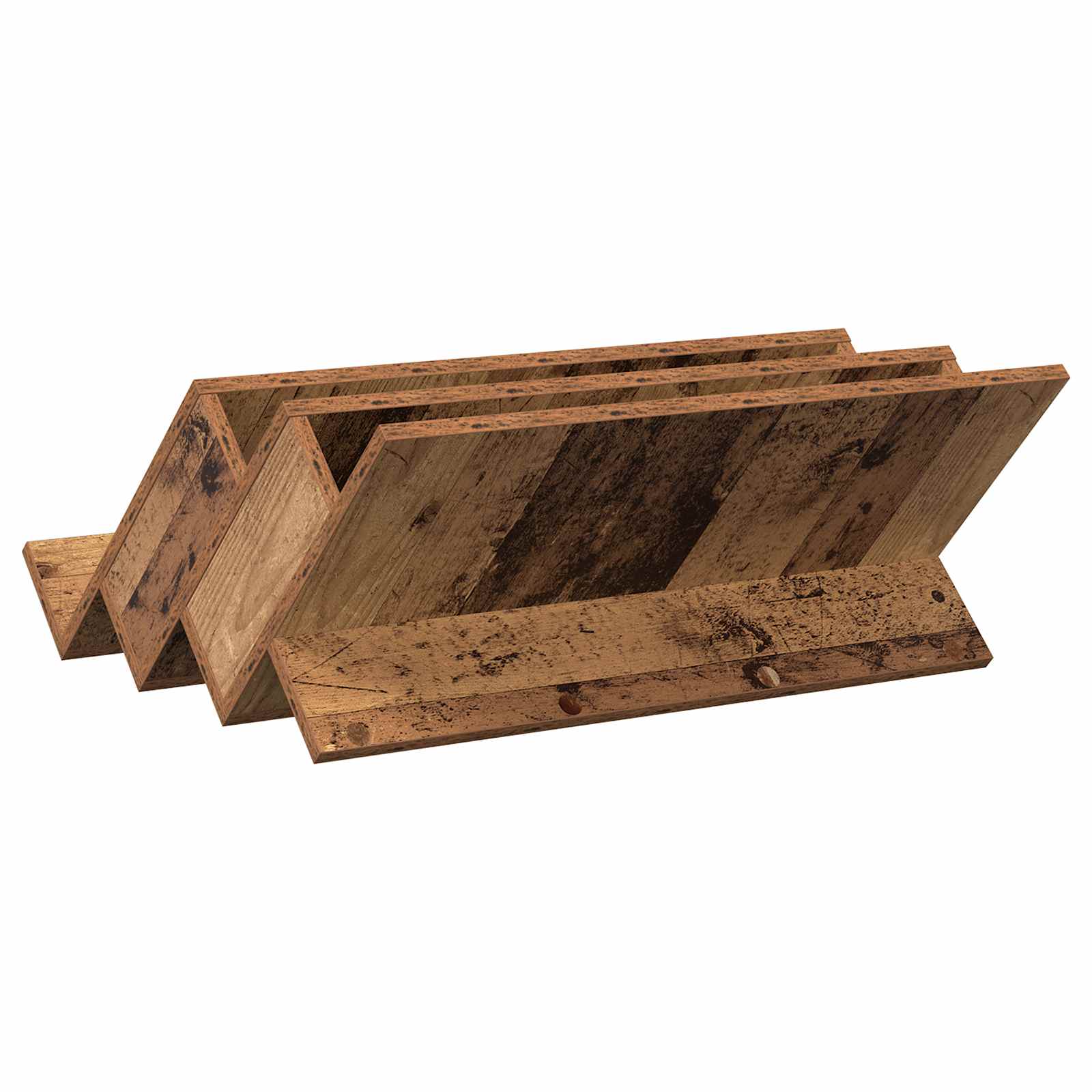 Polica za časopise s policom Staro drvo 65 x 53 x 28,5 cm