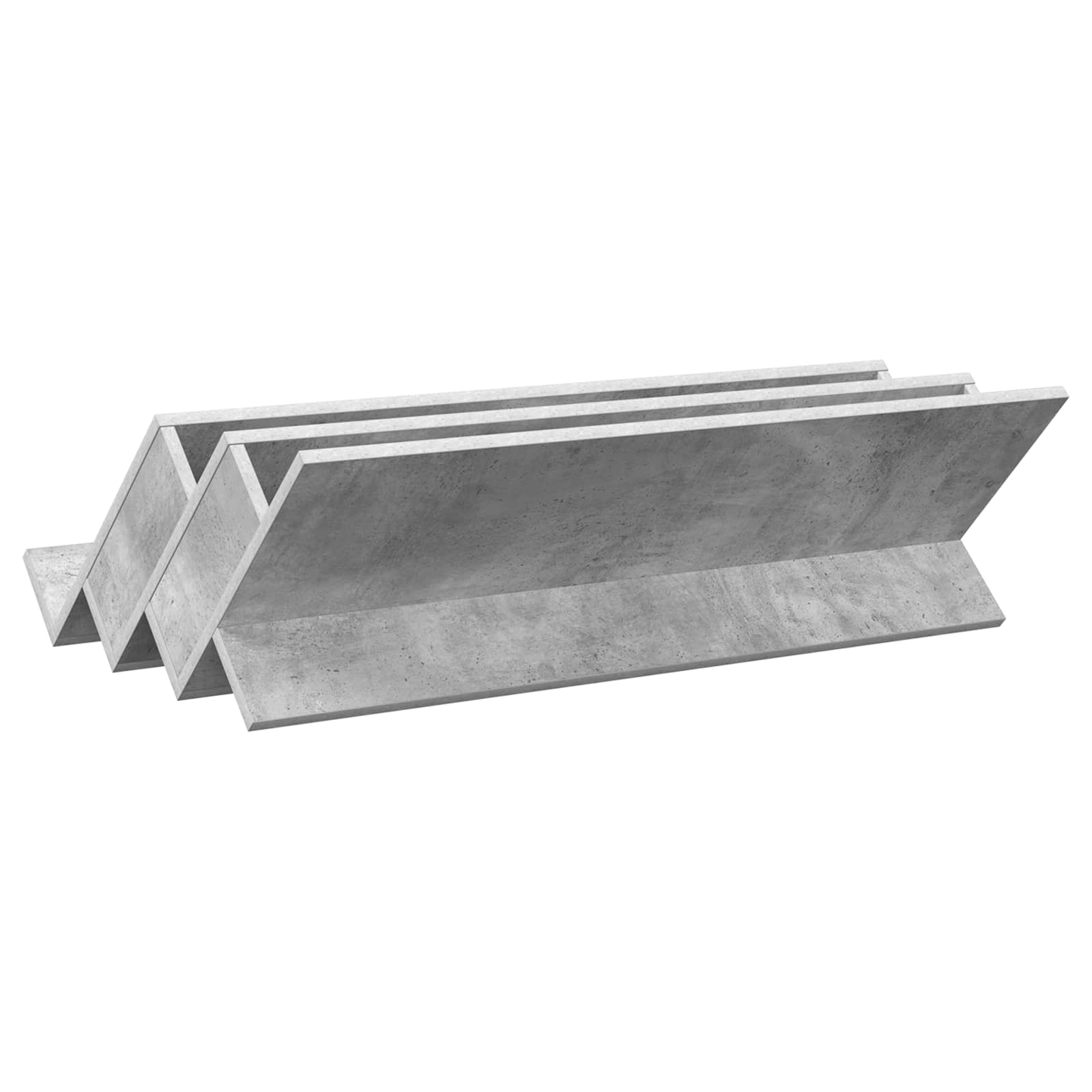 Polica za časopise s policom Betonska siva 90 x 53 x 28,5 cm
