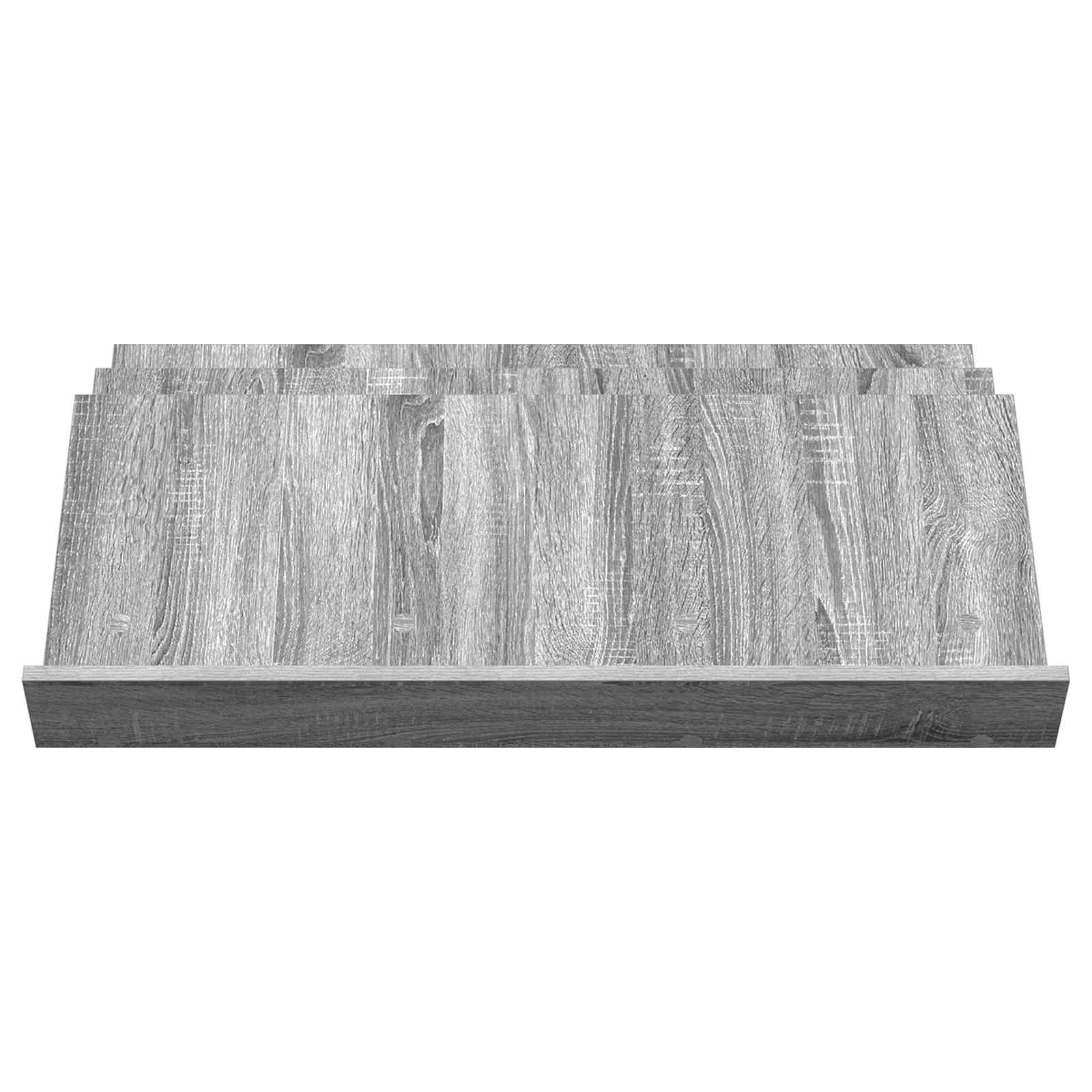 Polica za časopise s policom Siva Sonoma 90 x 53 x 28,5 cm