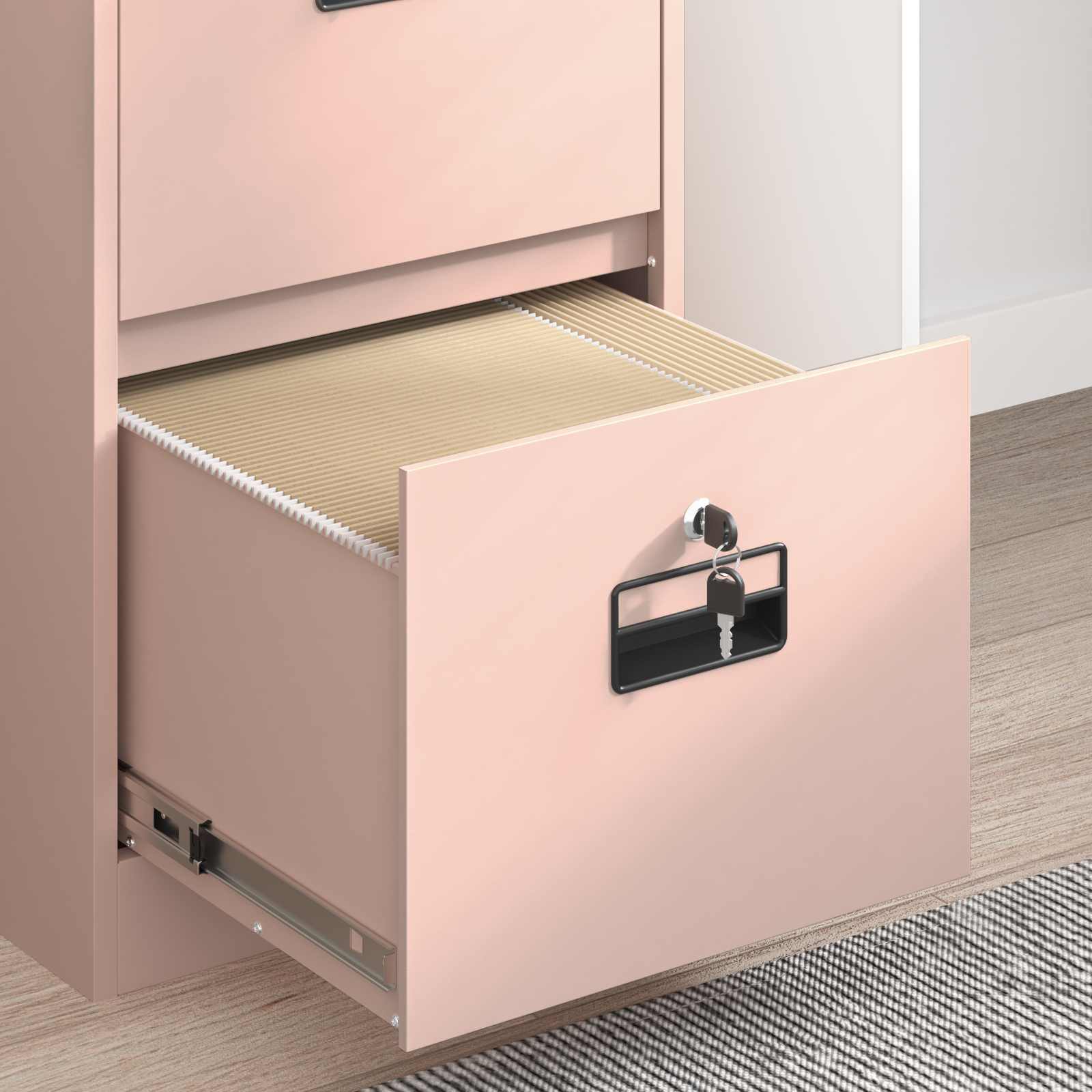 Kabinet za datoteke s ladicama 2 pcs Ružičasta 44 x 50 x 139 cm